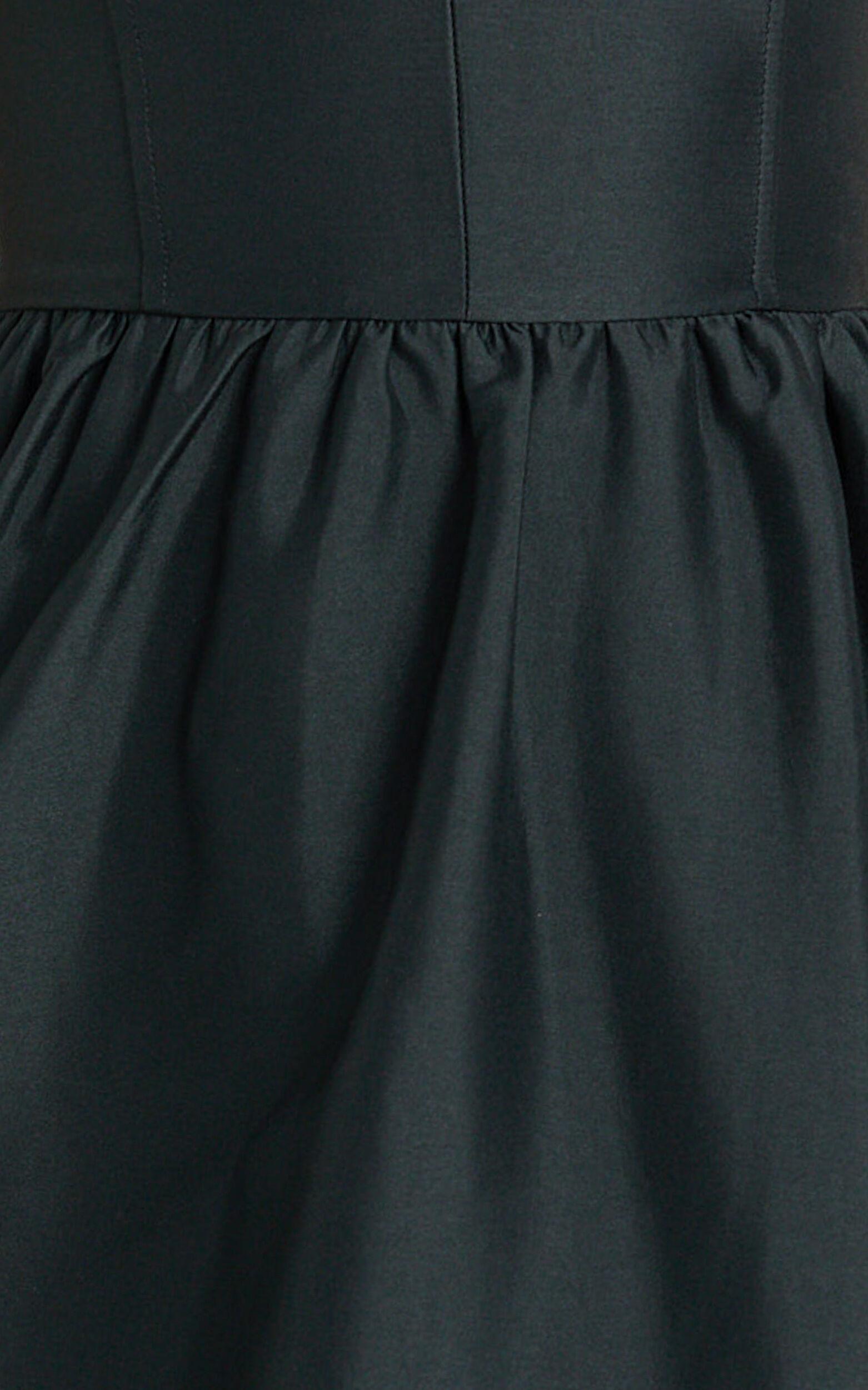 Kali Maxi Dress - Sweetheart Fit And Flare High Split Dress in Black Product Image