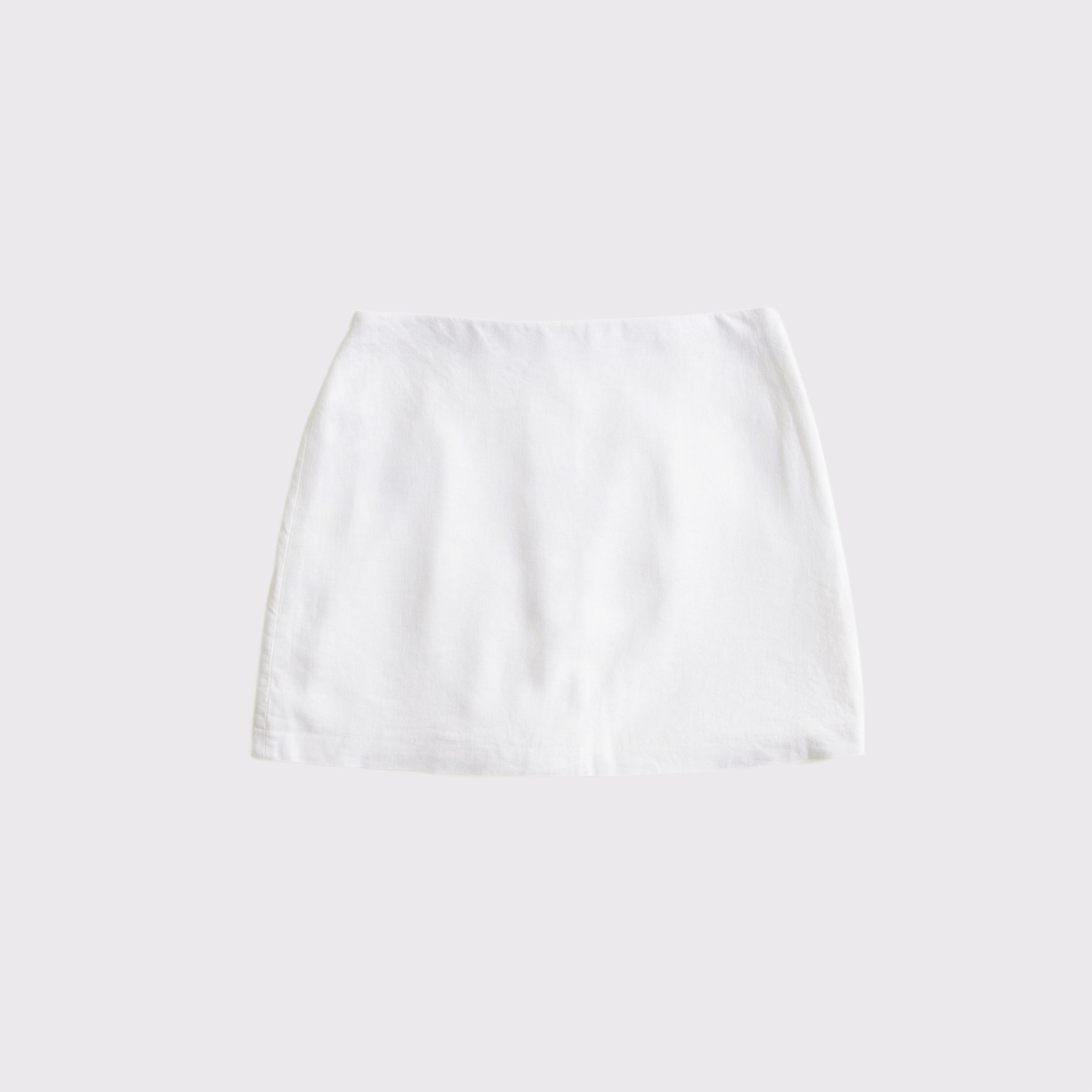 The A&F Scarlett Linen-Blend Mini Skort Product Image