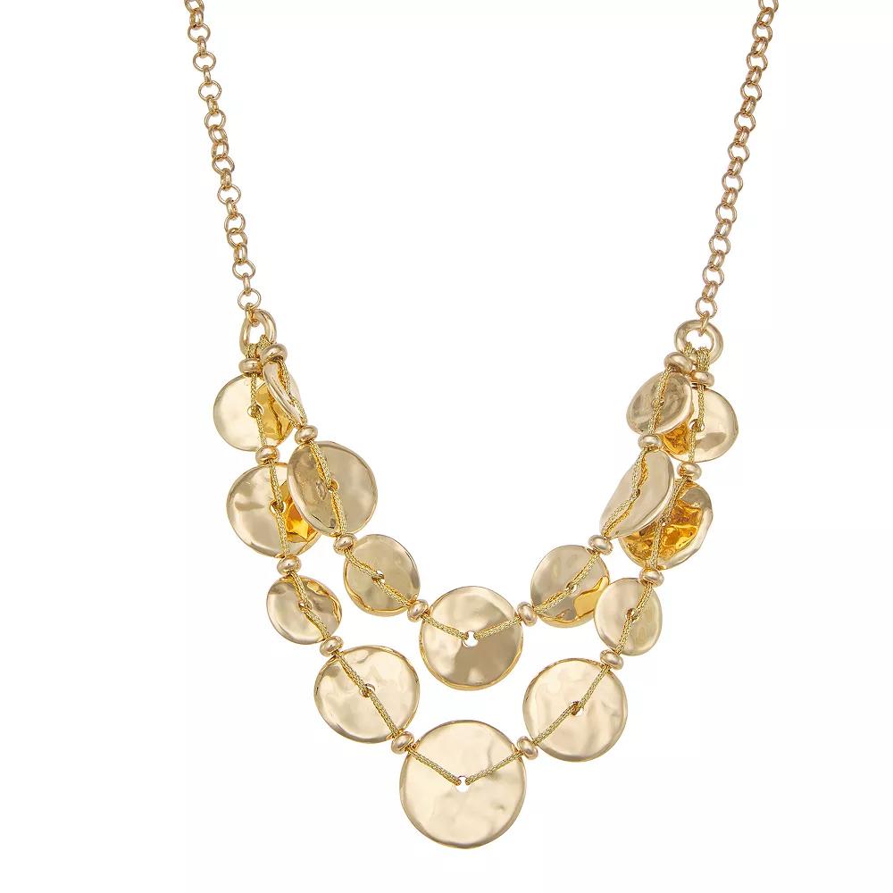 Napier Gold Tone 16 in. Glitzy Multi-Row Necklace, Women's Product Image