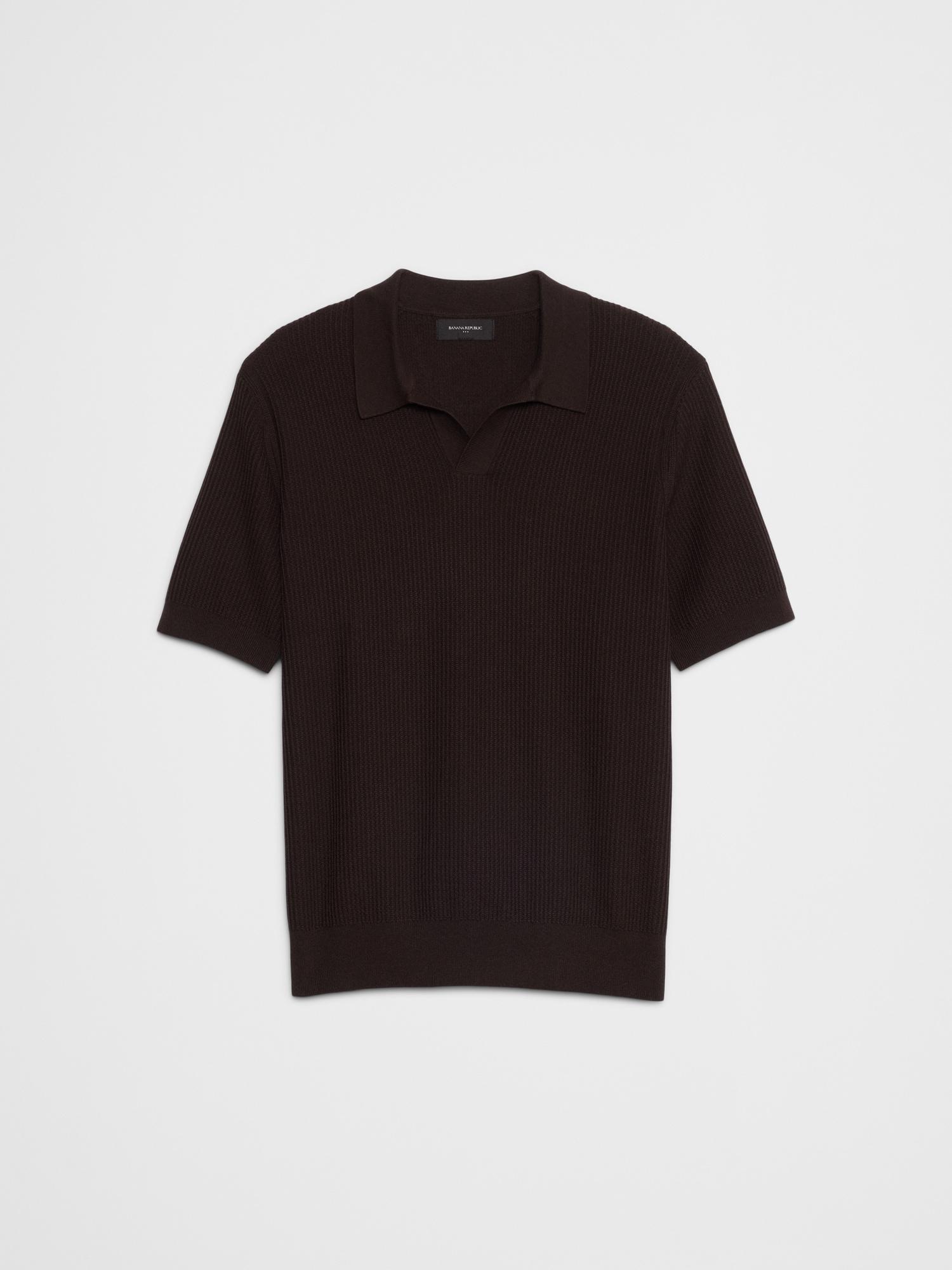 Refined Johnny-Collar Polo Product Image