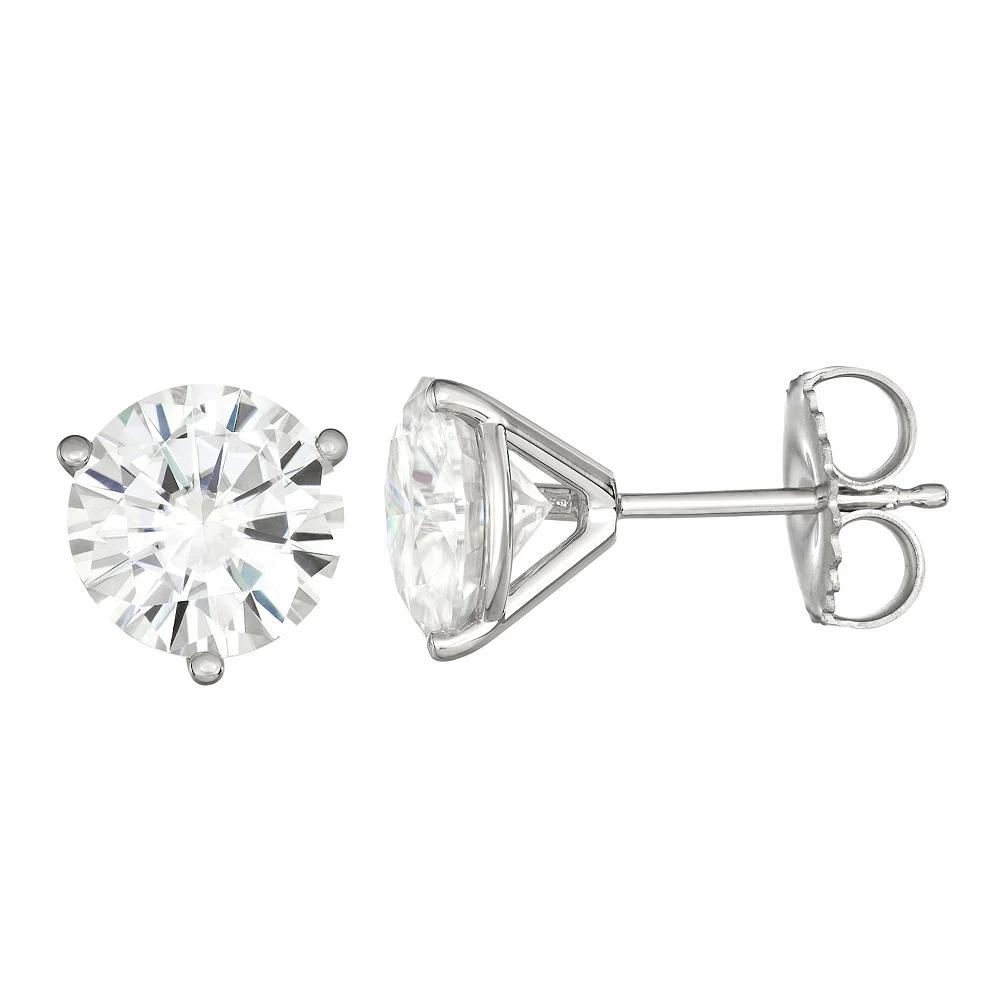 Charles & Colvard 14k White Gold 3 Carat T.W. Lab-Created Moissanite Stud Earrings, Women's Product Image