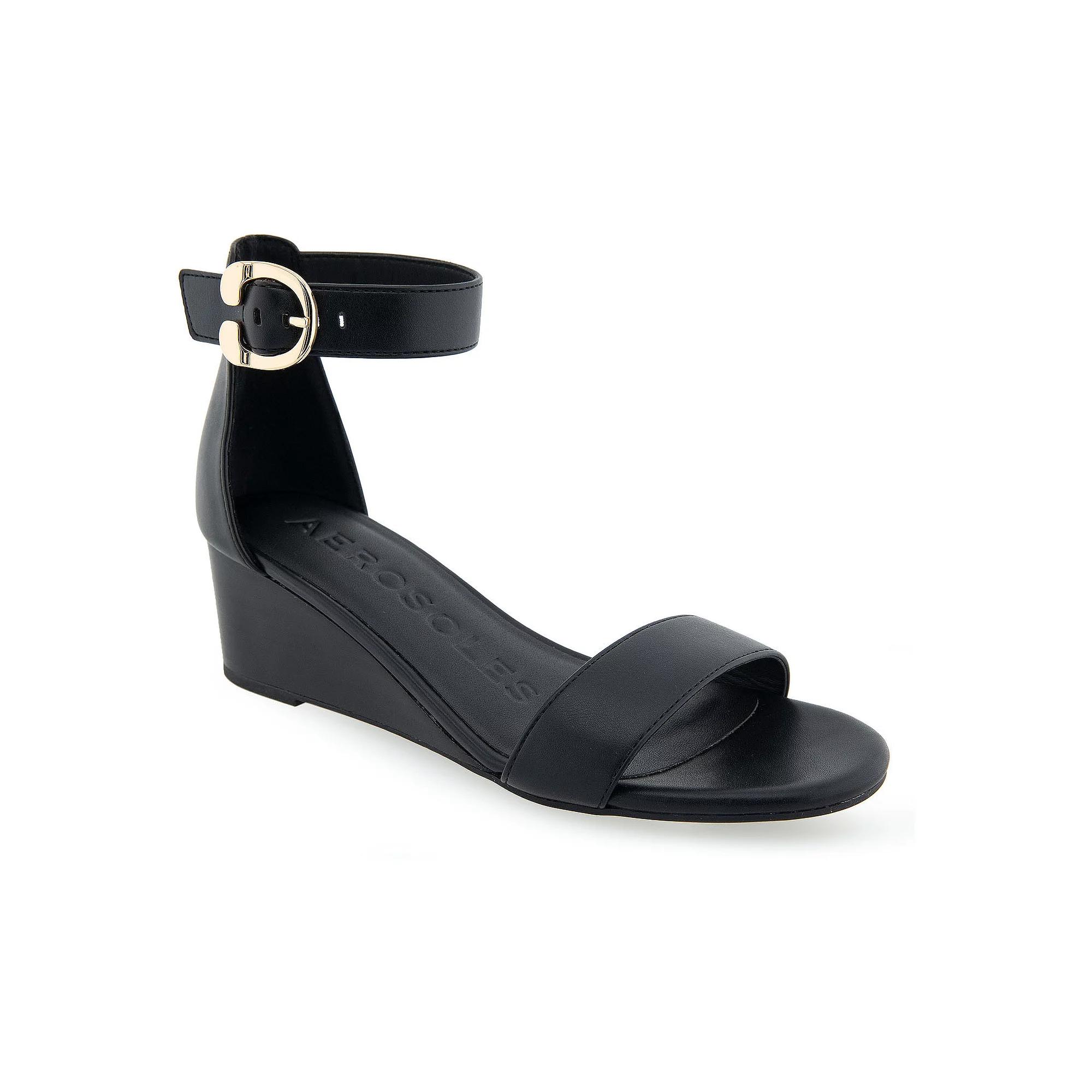 Aerosoles Willis Womens Wedge Dress Sandals Medium Blue Blue Product Image