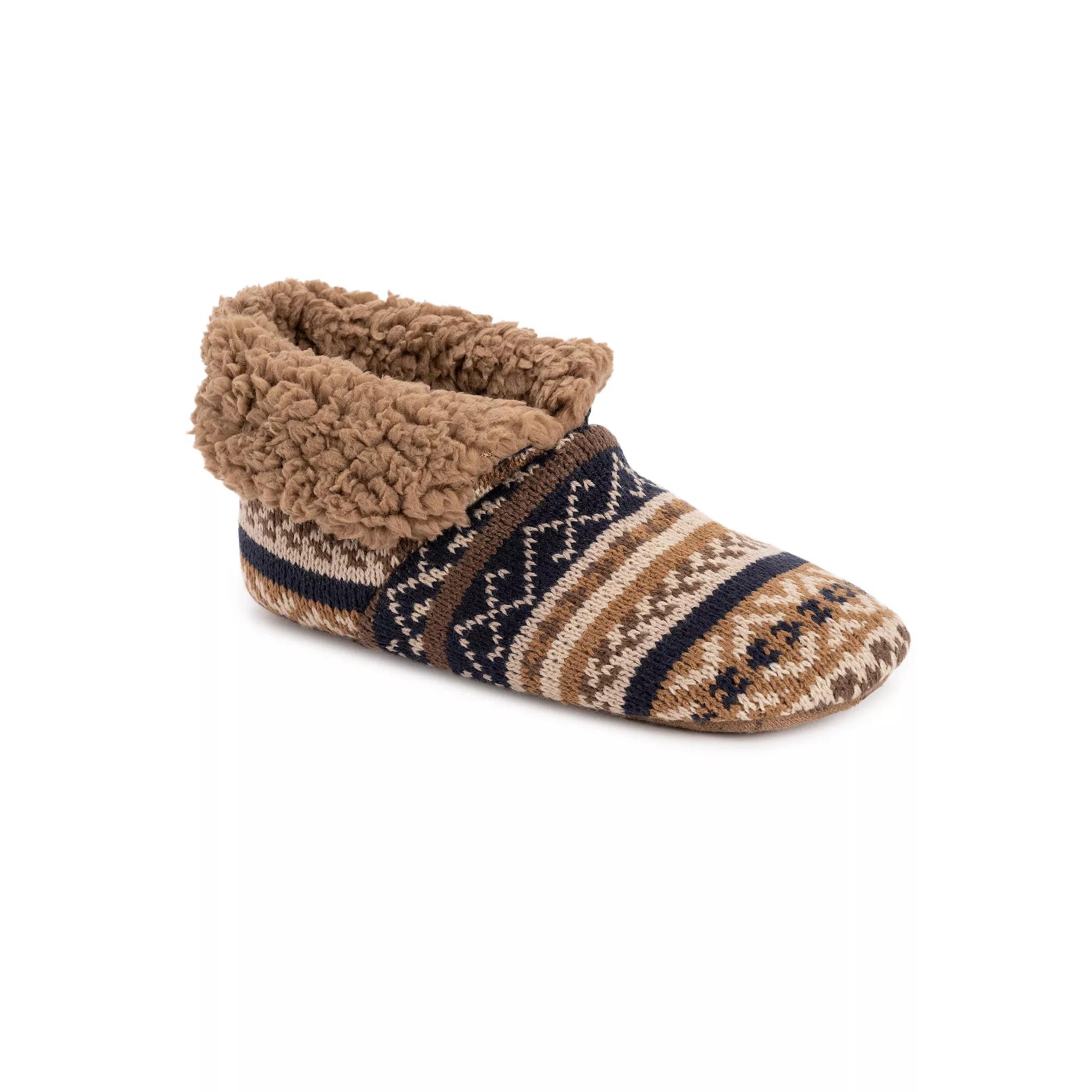 Men's MUK LUKS Foldover Sherpa Boot Slippers,  Product Image