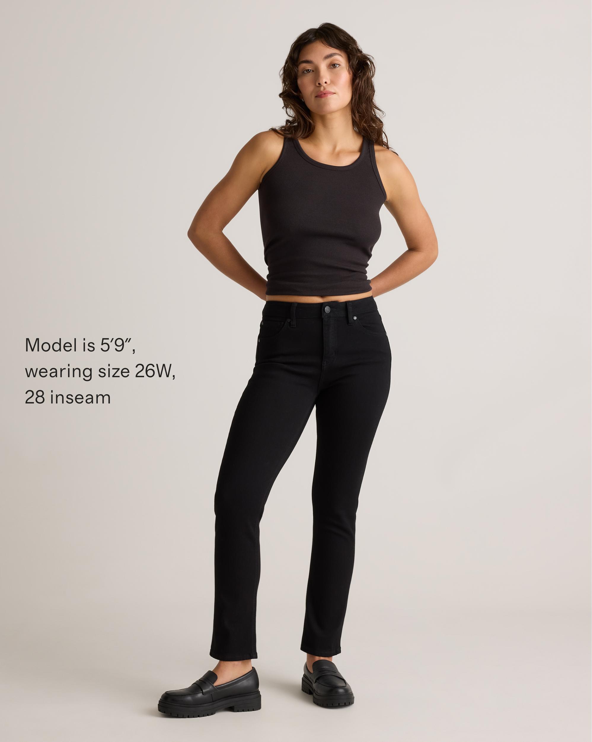 Quince | Women's Luna Stretch Slim Straight Jeans Organic Cotton Product Image
