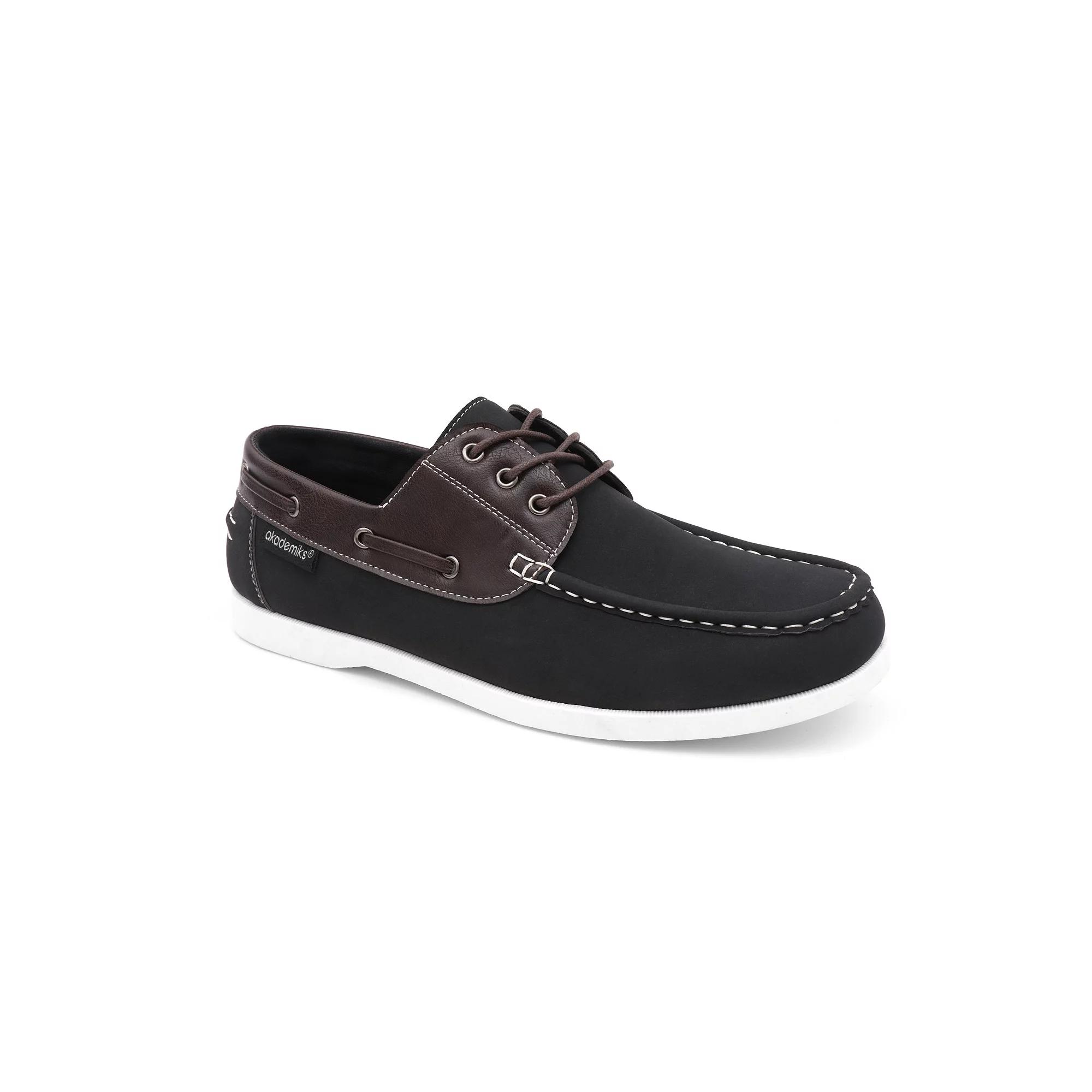 Akademiks Marina Men's Boat Shoes, Size: 10 Medium, Black Product Image