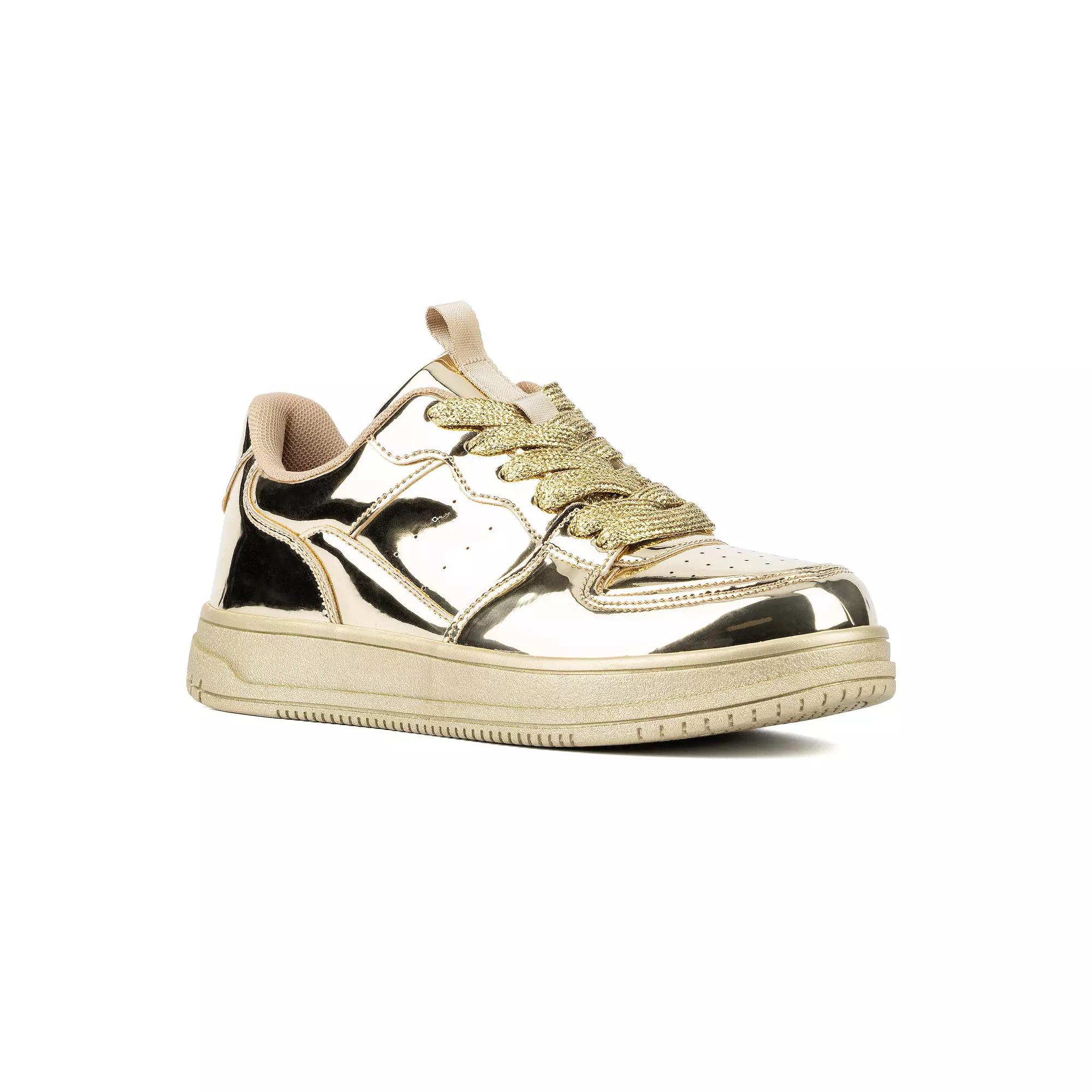 Olivia Miller Womens Vivien Metallic Sneakers Product Image