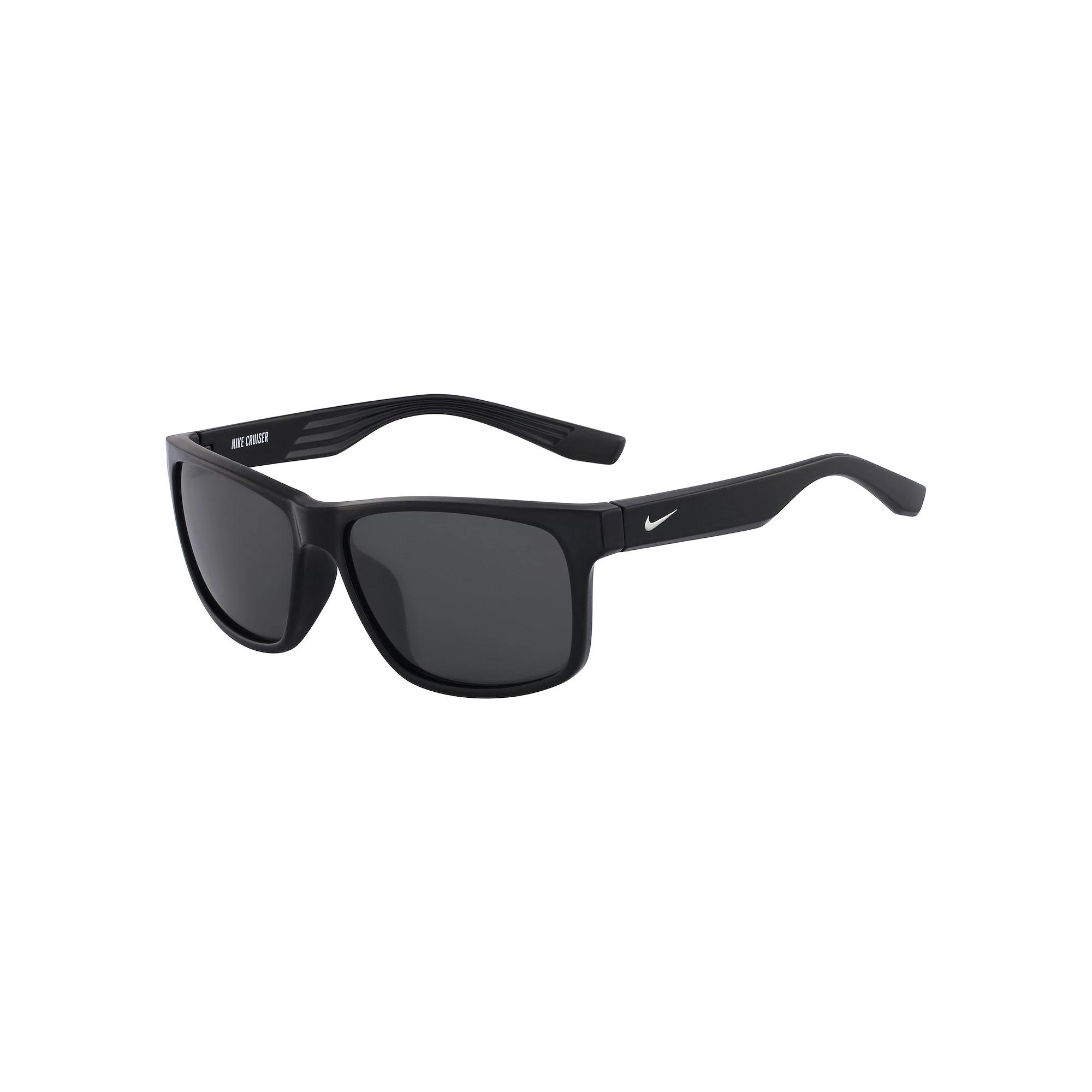 Men's Nike Cruiser 59mm Rectangle Sunglasses, Black W Gray Lens Product Image