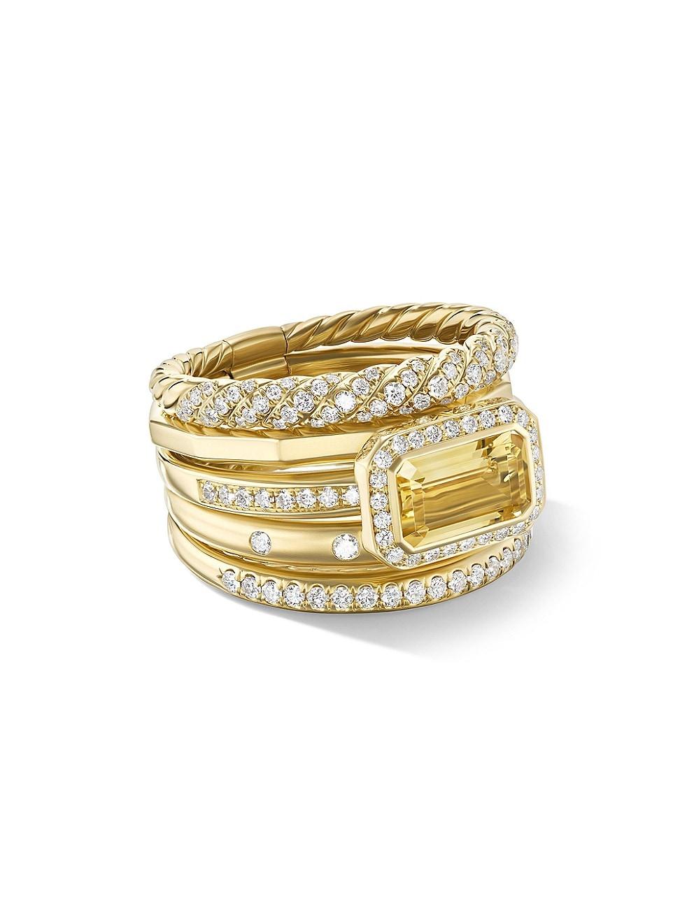 Womens Stax Statement Ring in 18K Yellow Gold Product Image