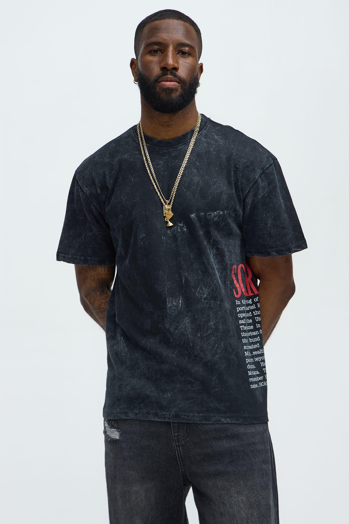 Tony Montana Scarface Short Sleeve Tee - Black Product Image