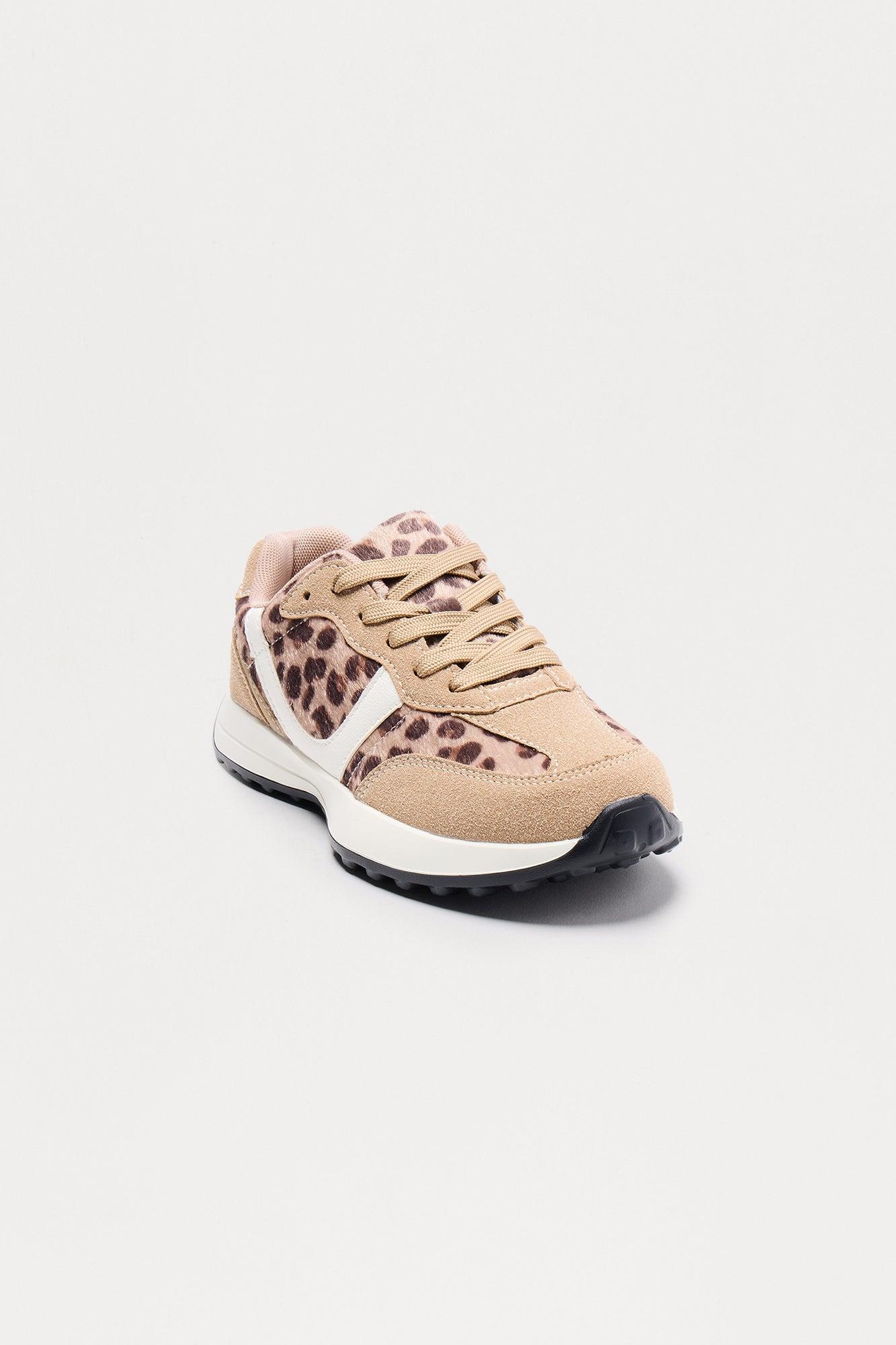 Bey Lace Up Sneakers - Leopard Female Product Image