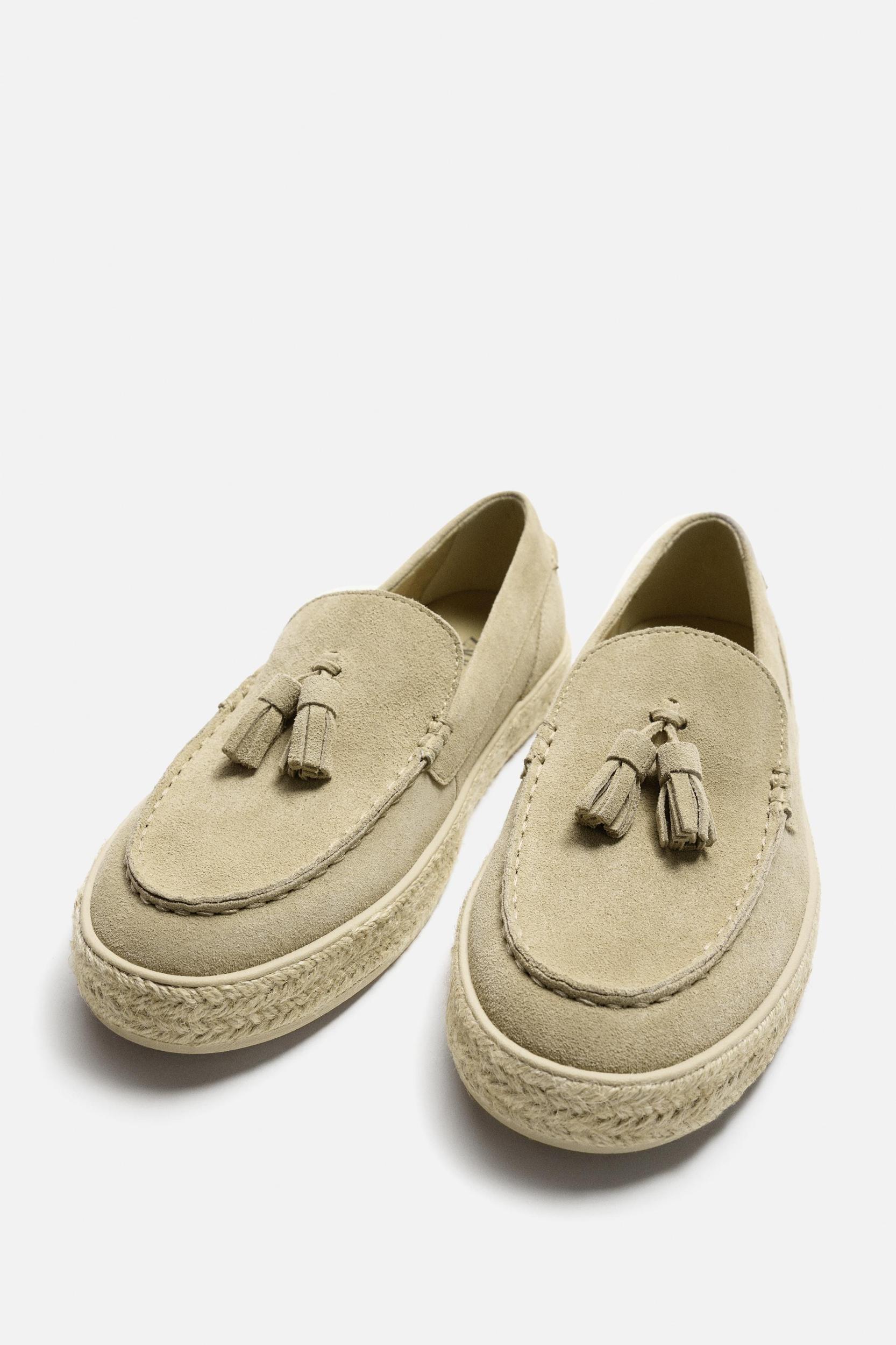 CASUAL JUTE LEATHER LOAFERS Product Image