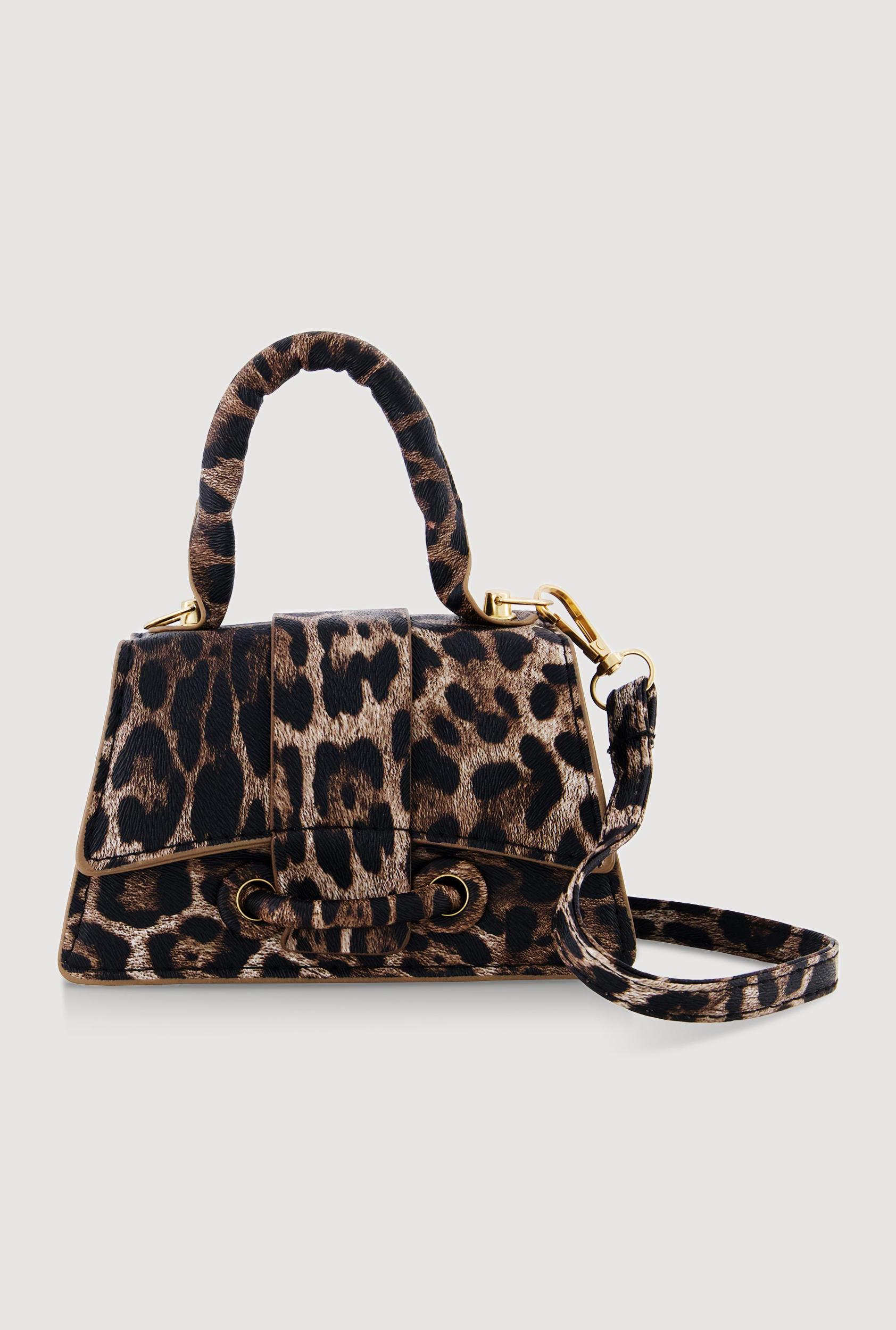 Chic Animal Print Faux Leather Crossbody Bag with Removable Strap Unisex Product Image