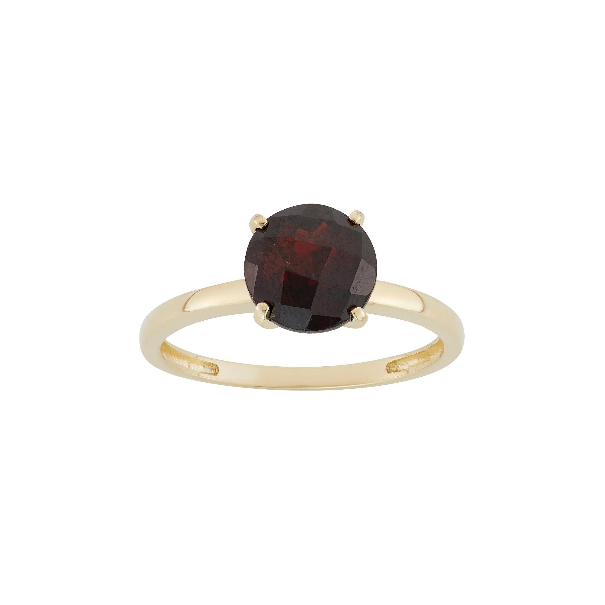 Designs by Gioelli Garnet 10k Gold Ring, Women's, Red Product Image