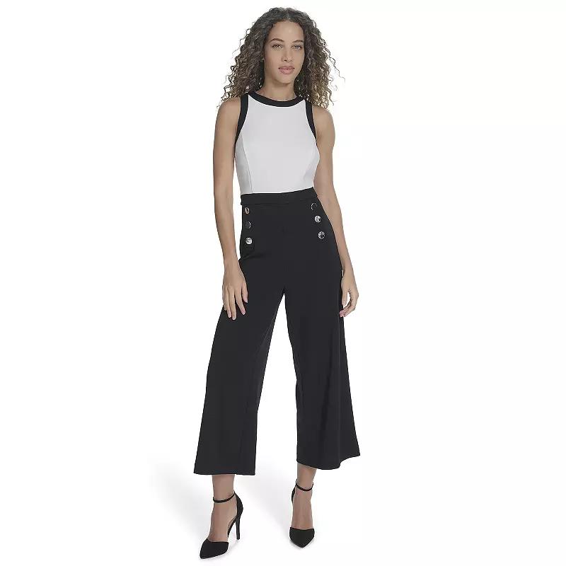 Women's La Nouvelle Renaissance Two-Tone Jumpsuit, Size: 12, Black White Product Image