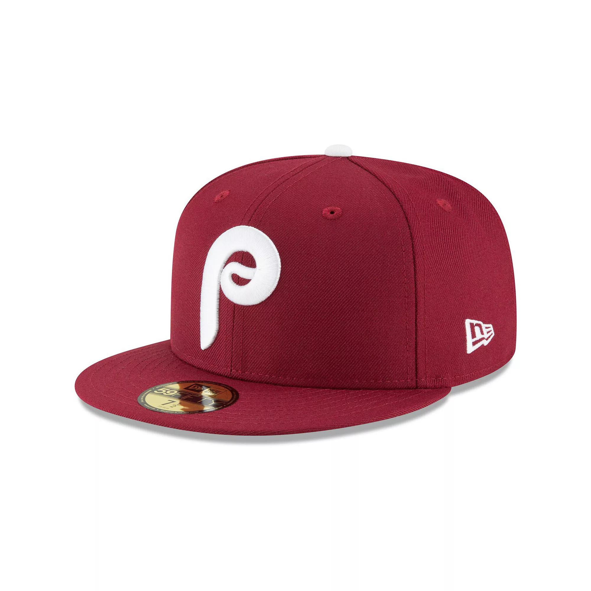 Men's New Era Maroon Philadelphia Phillies Cooperstown Collection Wool 59FIFTY Fitted Hat,  Product Image