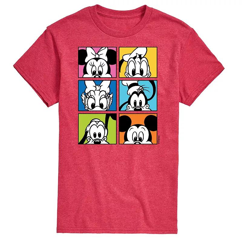 Disney's Mickey Mouse Men's Friends Grid Graphic Tee,  Product Image