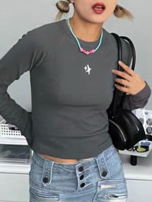 Star Embellished Slim Long Sleeve Knit Product Image