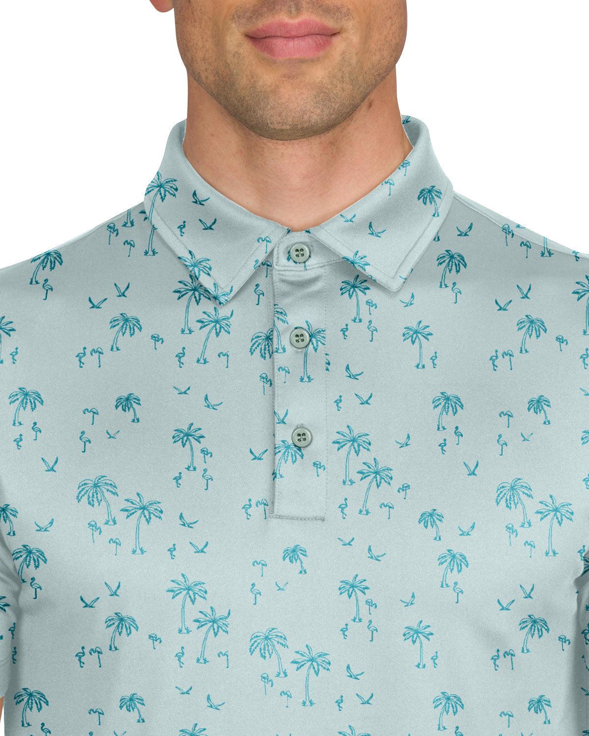 Three Sixty Six Men’s Print Golf Polos Male Product Image