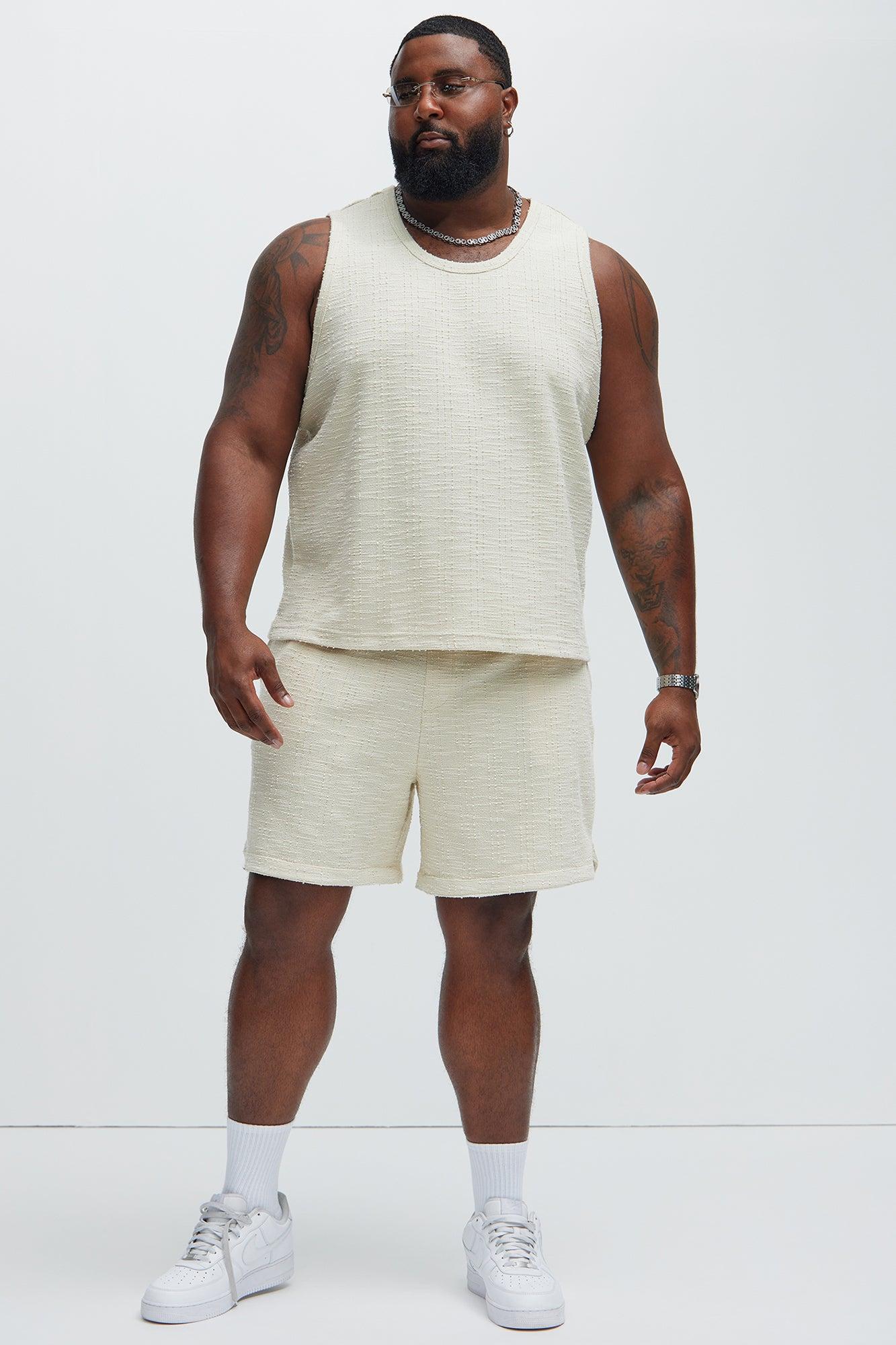 Jordan Textured Tank Top - Off White Product Image