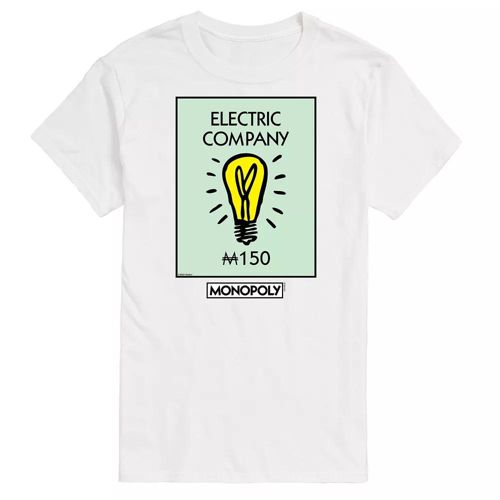 Big & Tall Monopoly Electric Company Graphic Tee, Men's,  Product Image