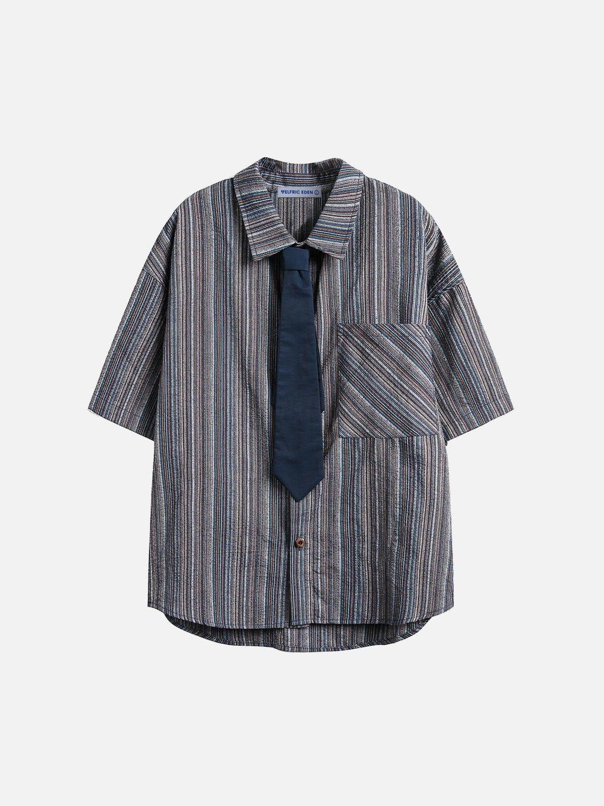 Aelfric Eden Stripe Necktie Shirt Product Image