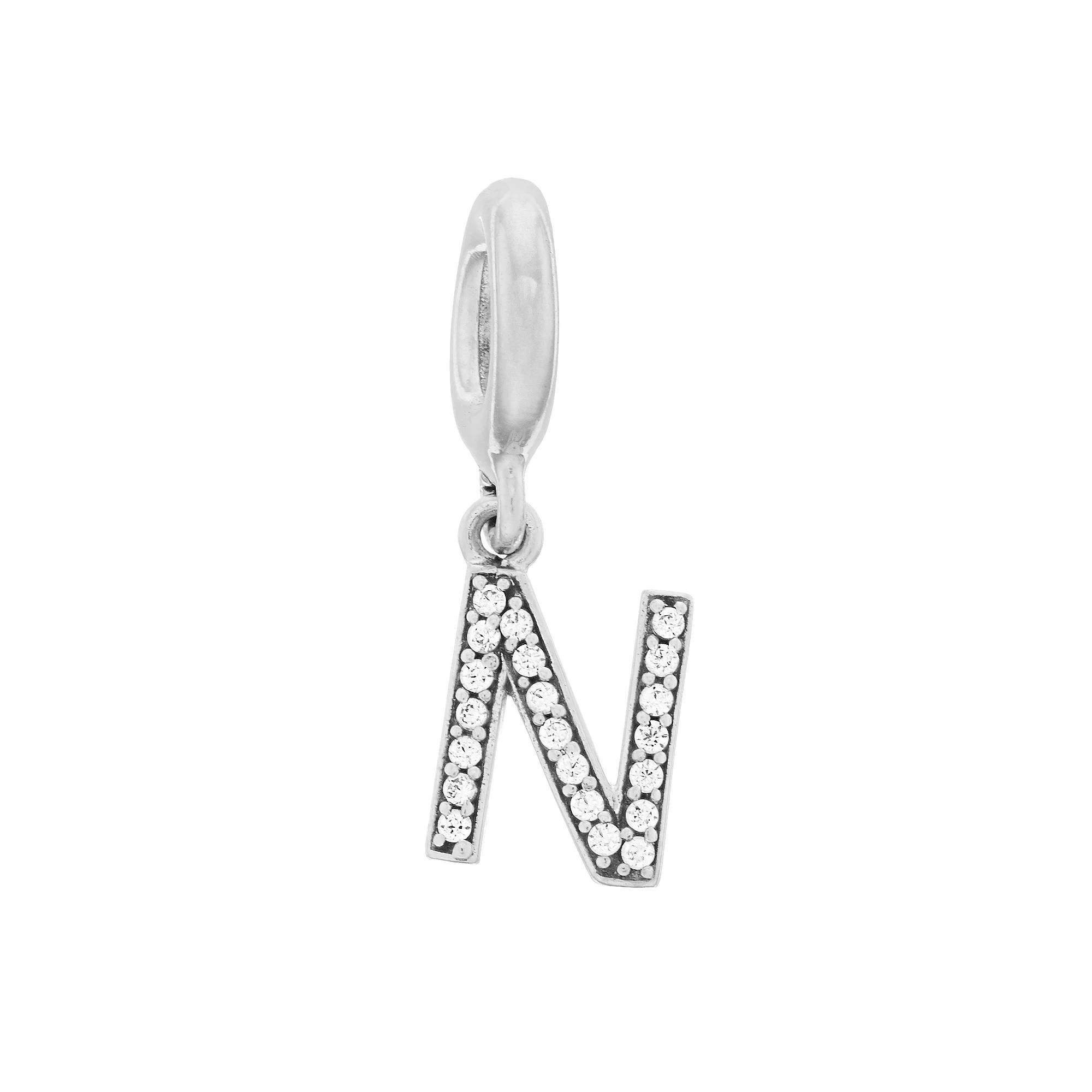SIRI USA by TJM Sterling Silver Cubic Zirconia Initial Charm, Women's Product Image