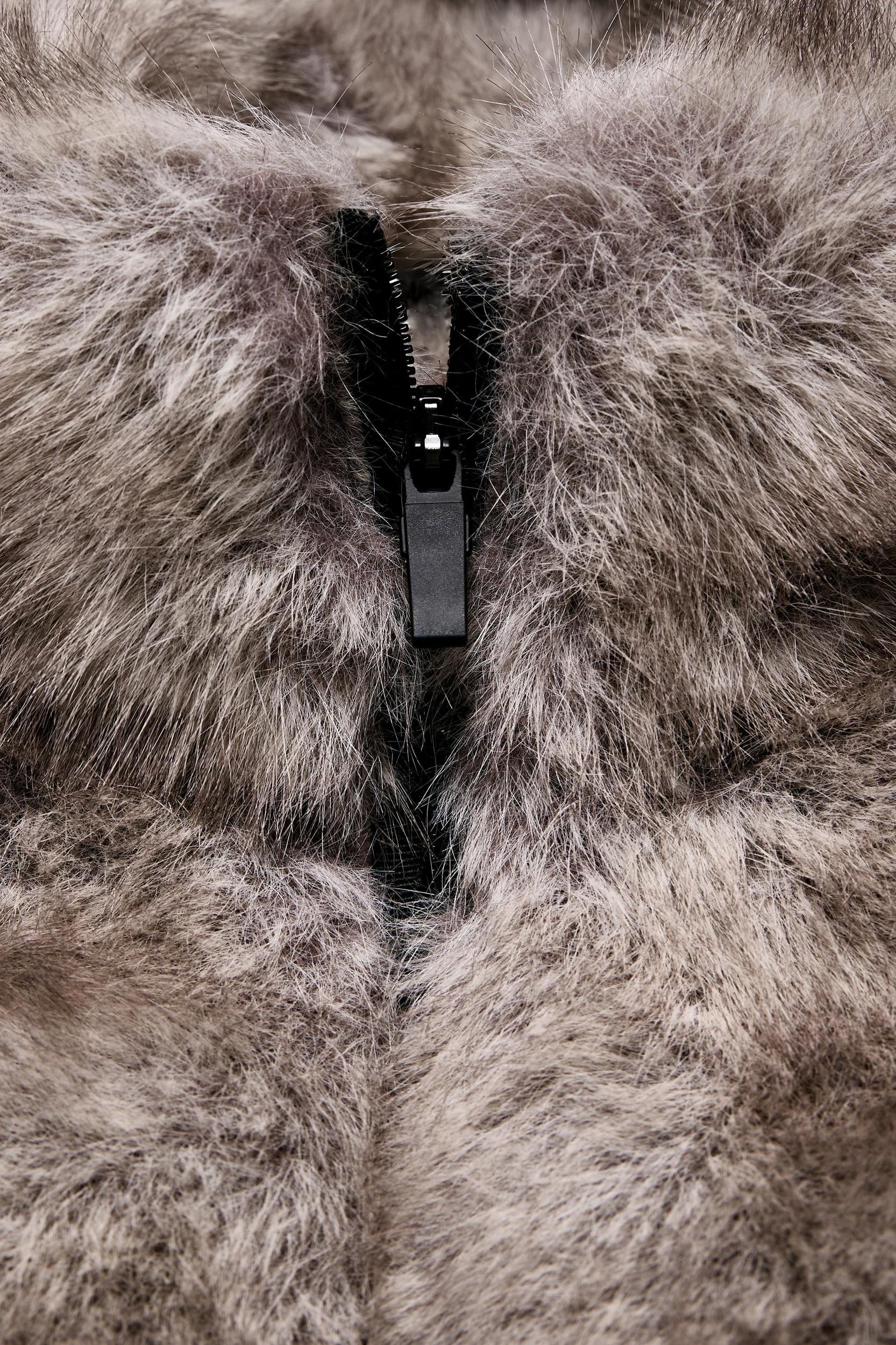 SHORT COAT WITH FAUX FUR HOOD HEIQ XREFLEX™ TECHNOLOGY SKI COLLECTION Product Image