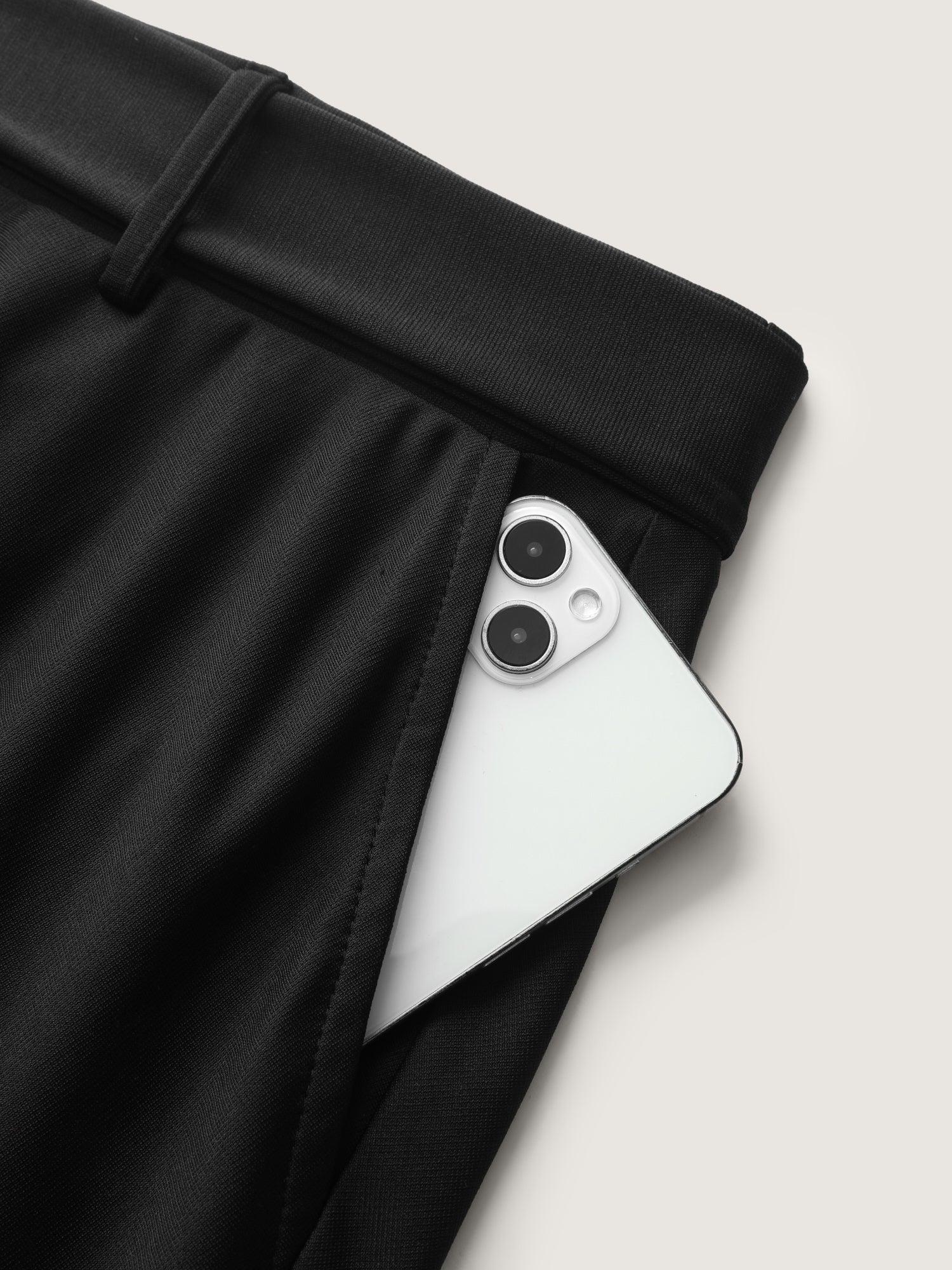 Belted Waist High-Low Hem Midi Skirt Female Product Image