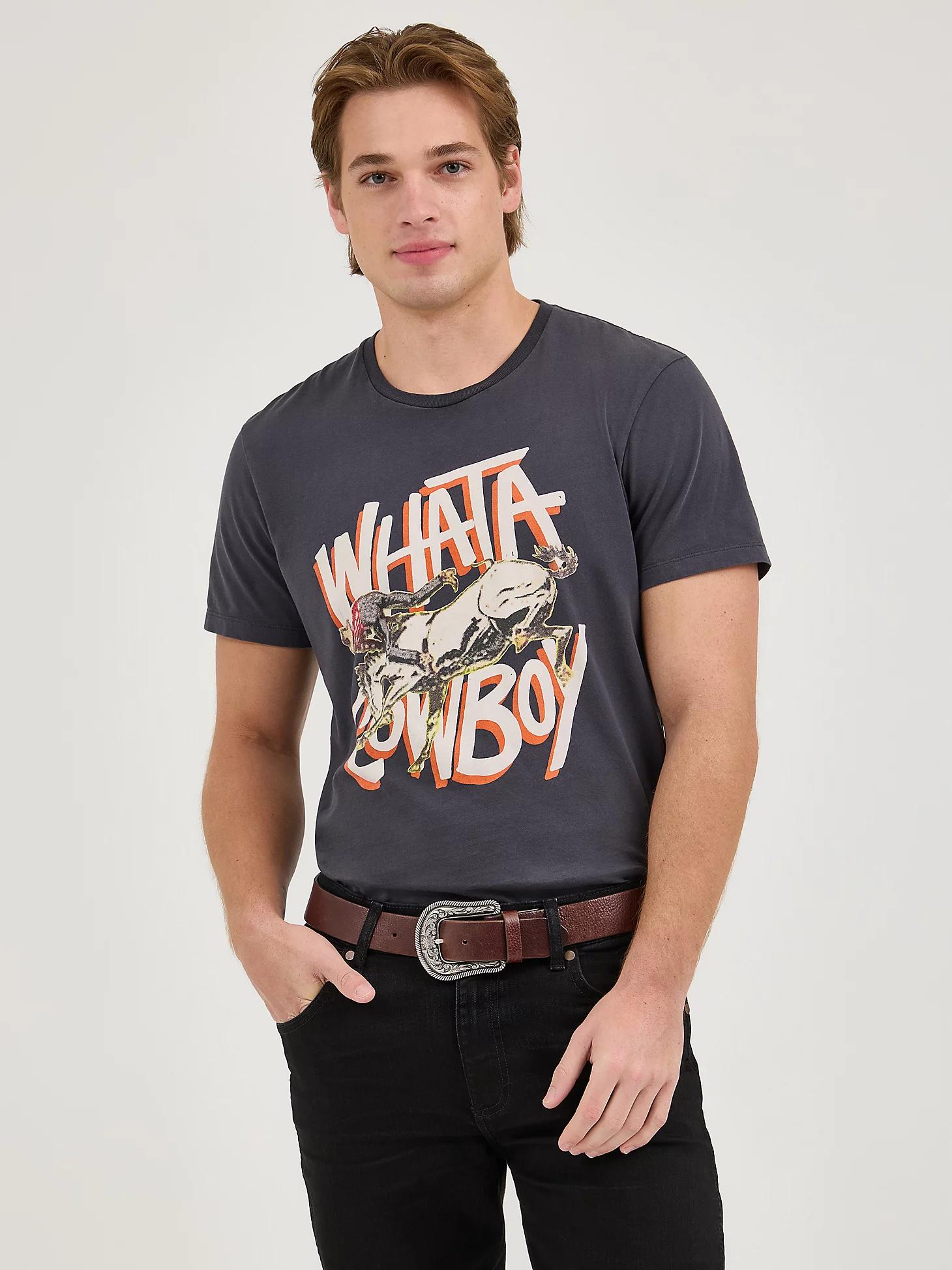 Wrangler x Whataburger Men's Cowboy Graphic T-Shirt in Faded Product Image