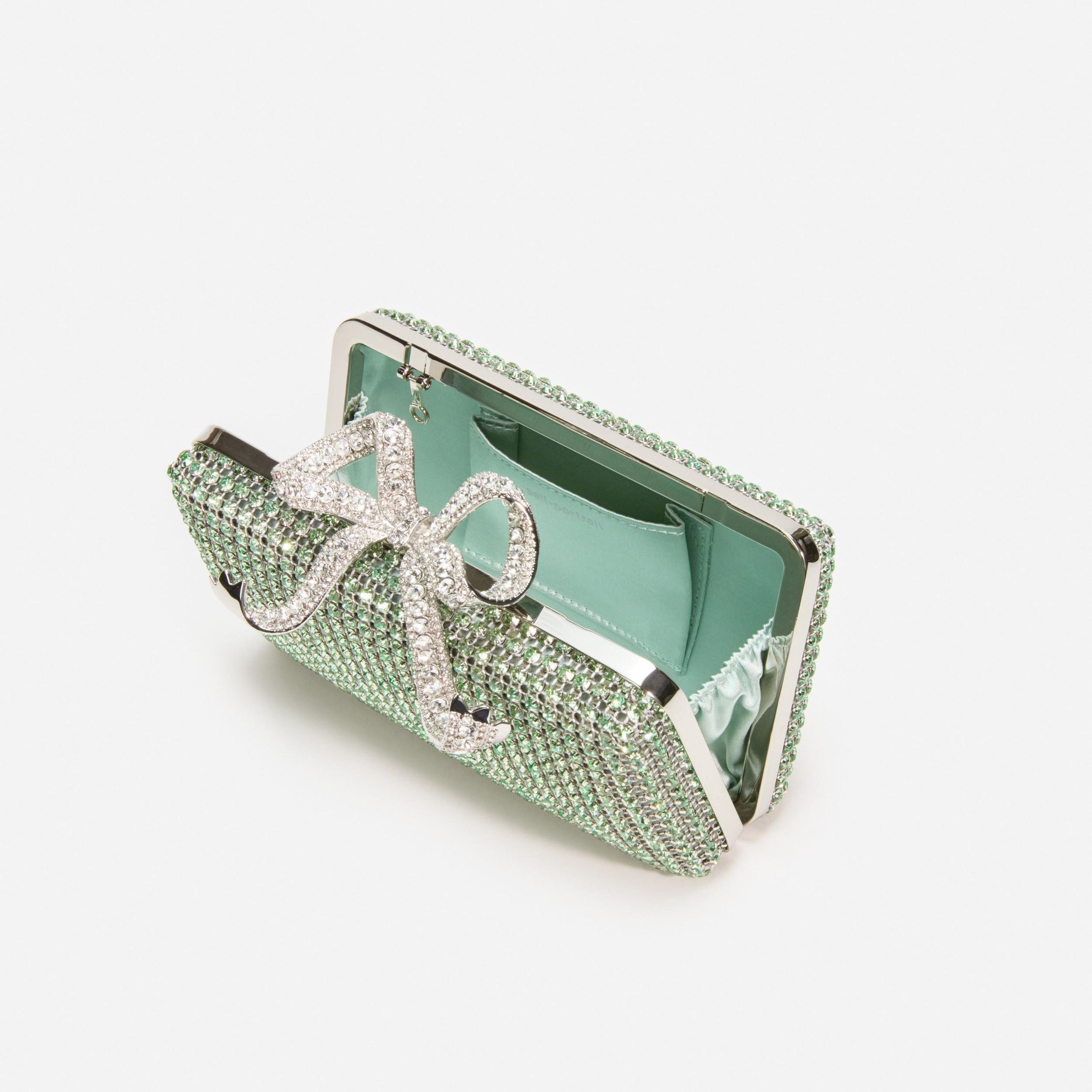 Green Chainmail Clutch Bag Product Image