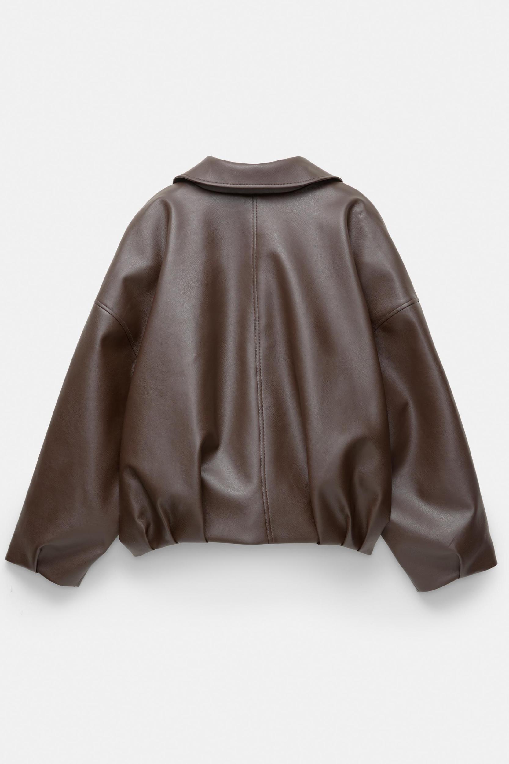 Faux leather bomber jacket Product Image