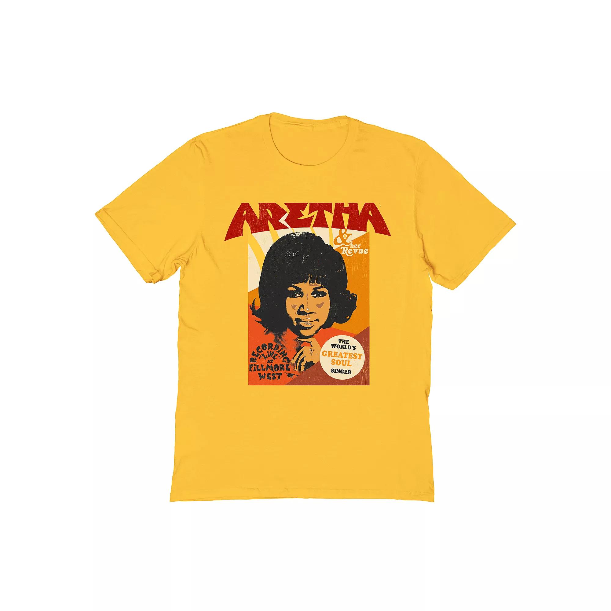 Men's Aretha Franklin Mens Tee, Size: Medium, Gold Product Image