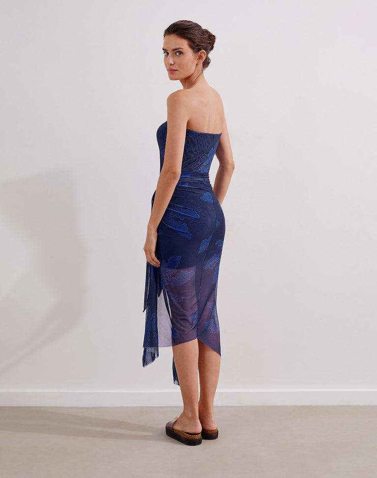 Lauren Midi Dress (Exchange Only) - Quizas Indigo Product Image