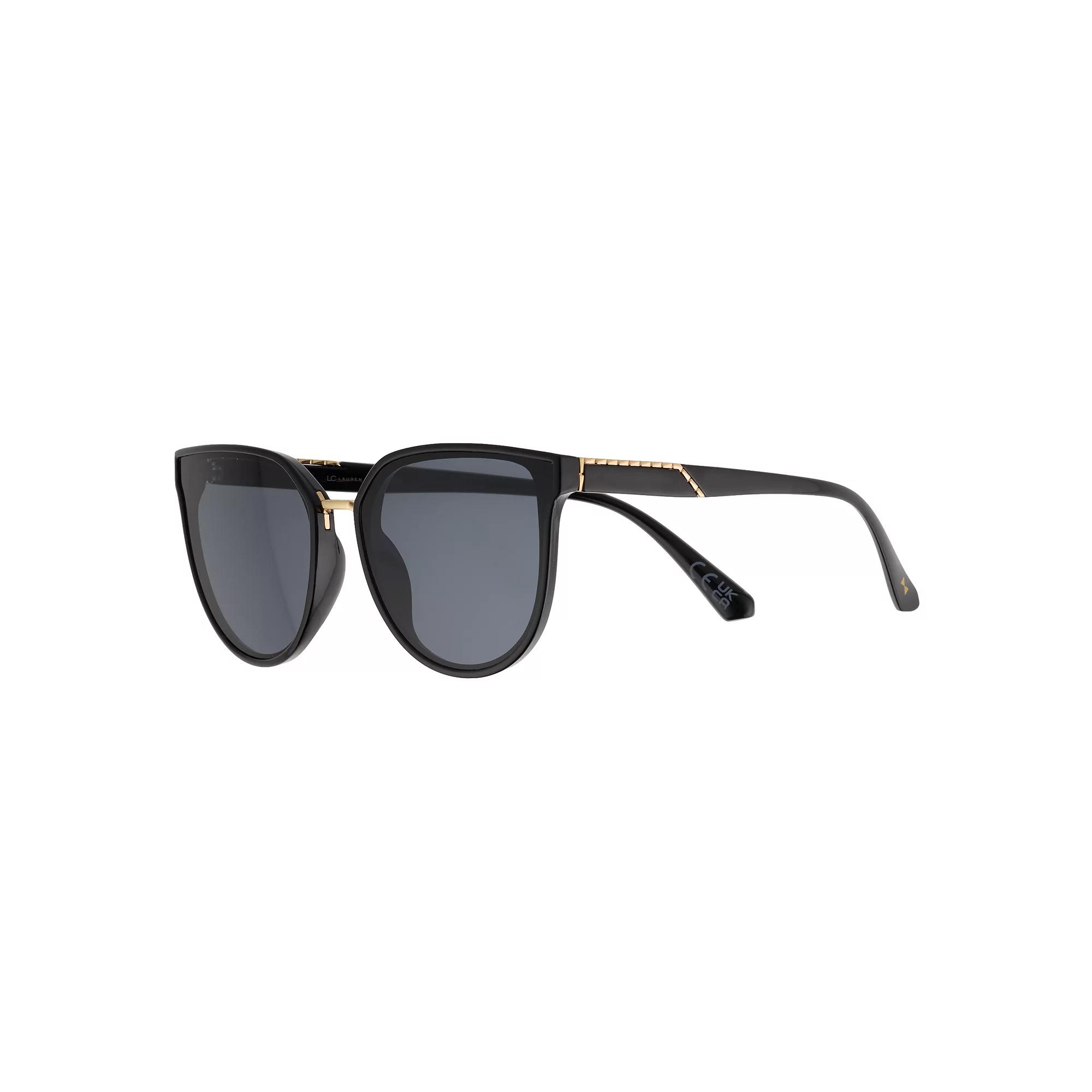 Women's LC Lauren Conrad Erina 61mm Round Sunglasses, Black Product Image