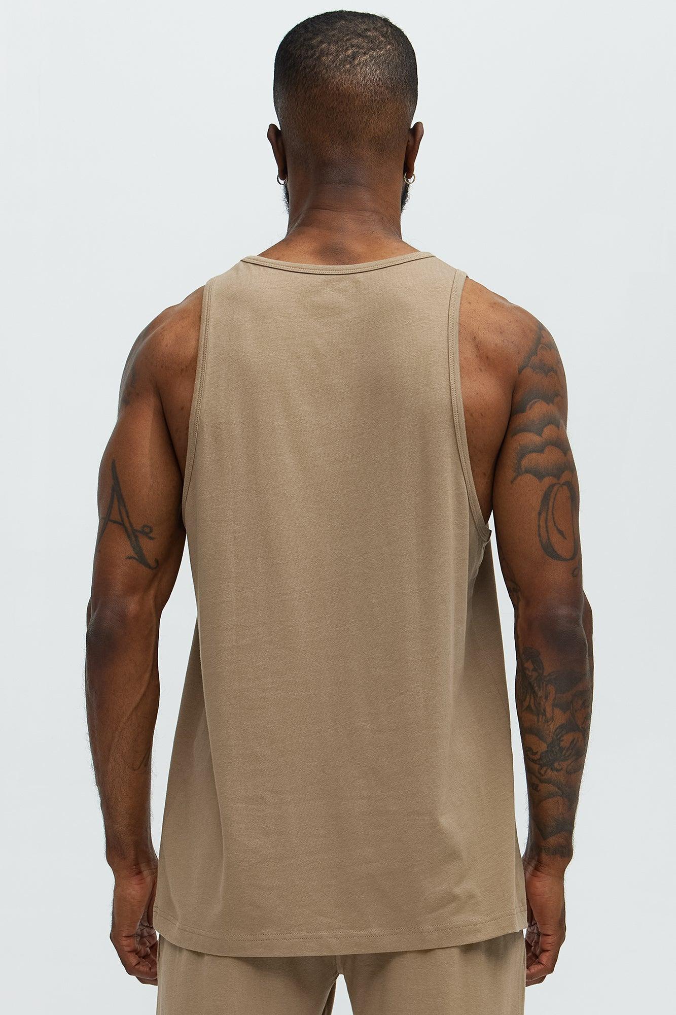 Essential Modal Lounge Tank - Taupe Male Product Image