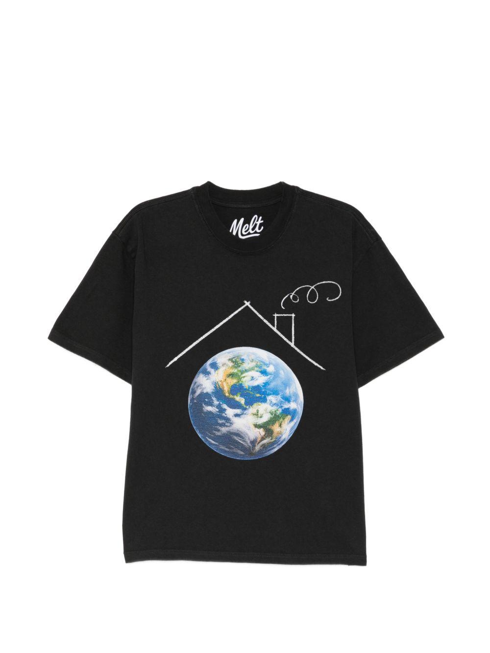 graphic-print round neck T-shirt Product Image