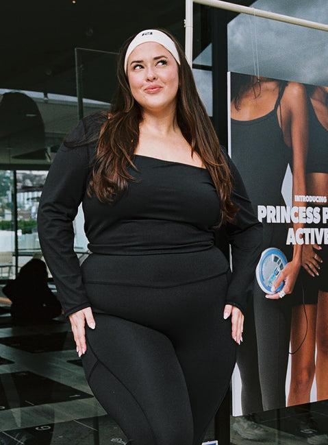 Thriving Activewear Top Black Curve Product Image