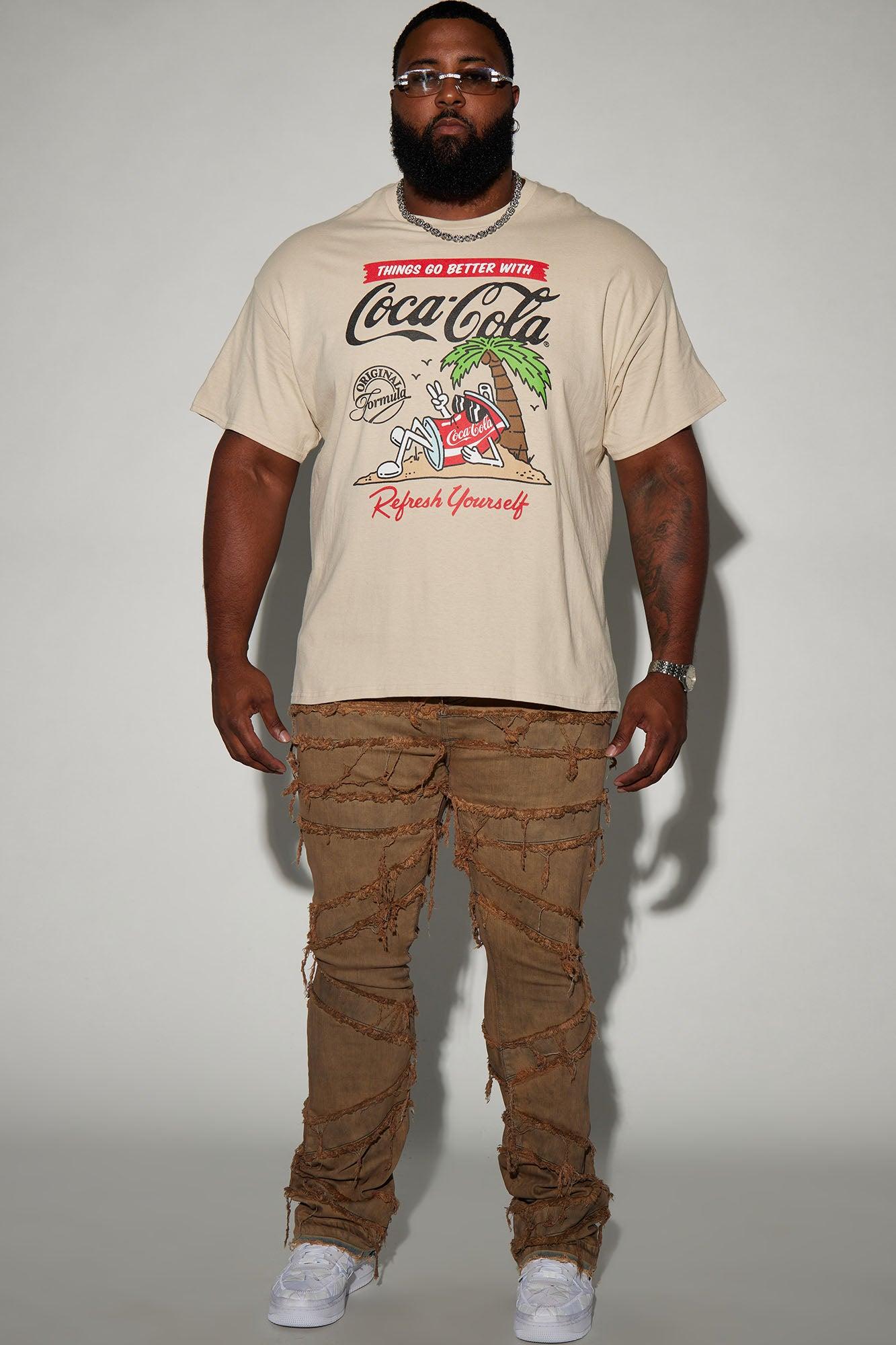 Coca Cola Island Chillin Short Sleeve Tee - Sand Product Image