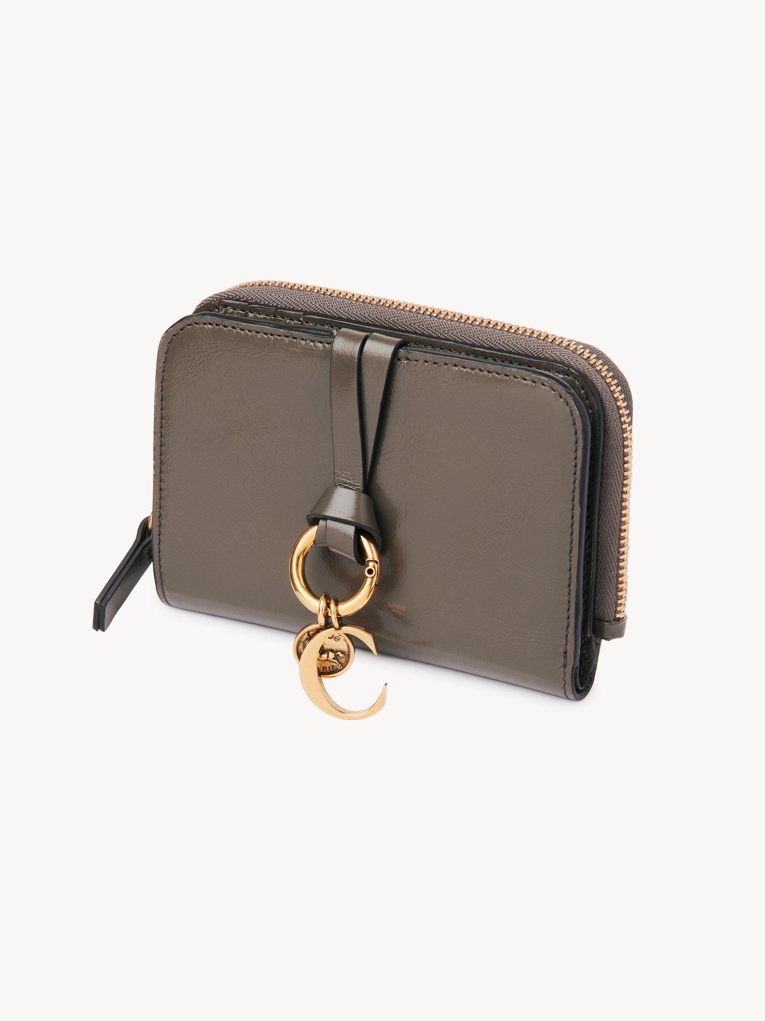 Alphabet bifold wallet in shiny leather Product Image