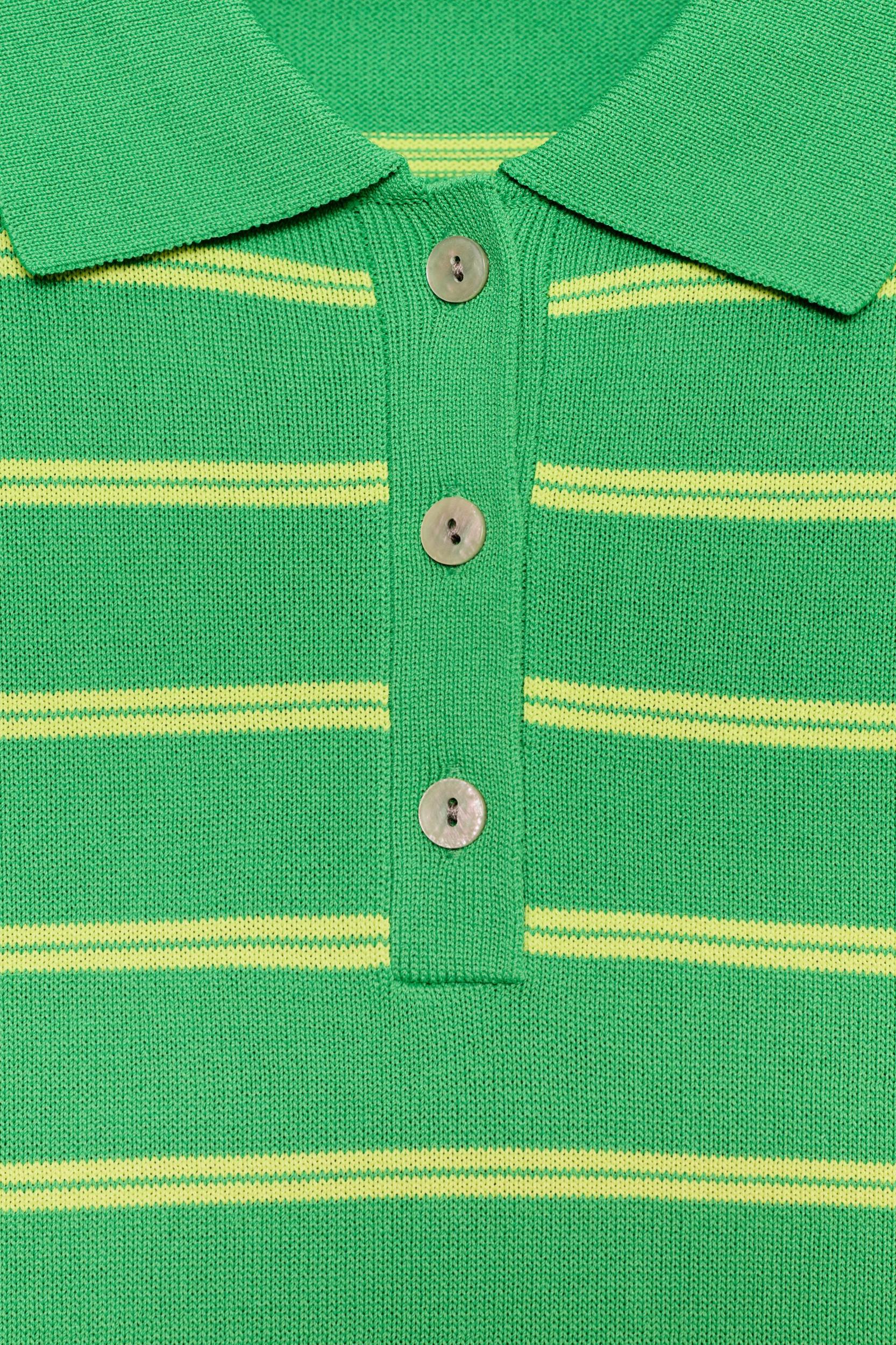 STRIPED SHORT SLEEVE KNIT POLO Product Image