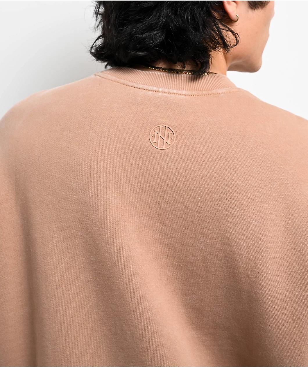 Ninth Hall Fundamentals Logo Chanterelle Oversized Crewneck Sweatshirt Product Image