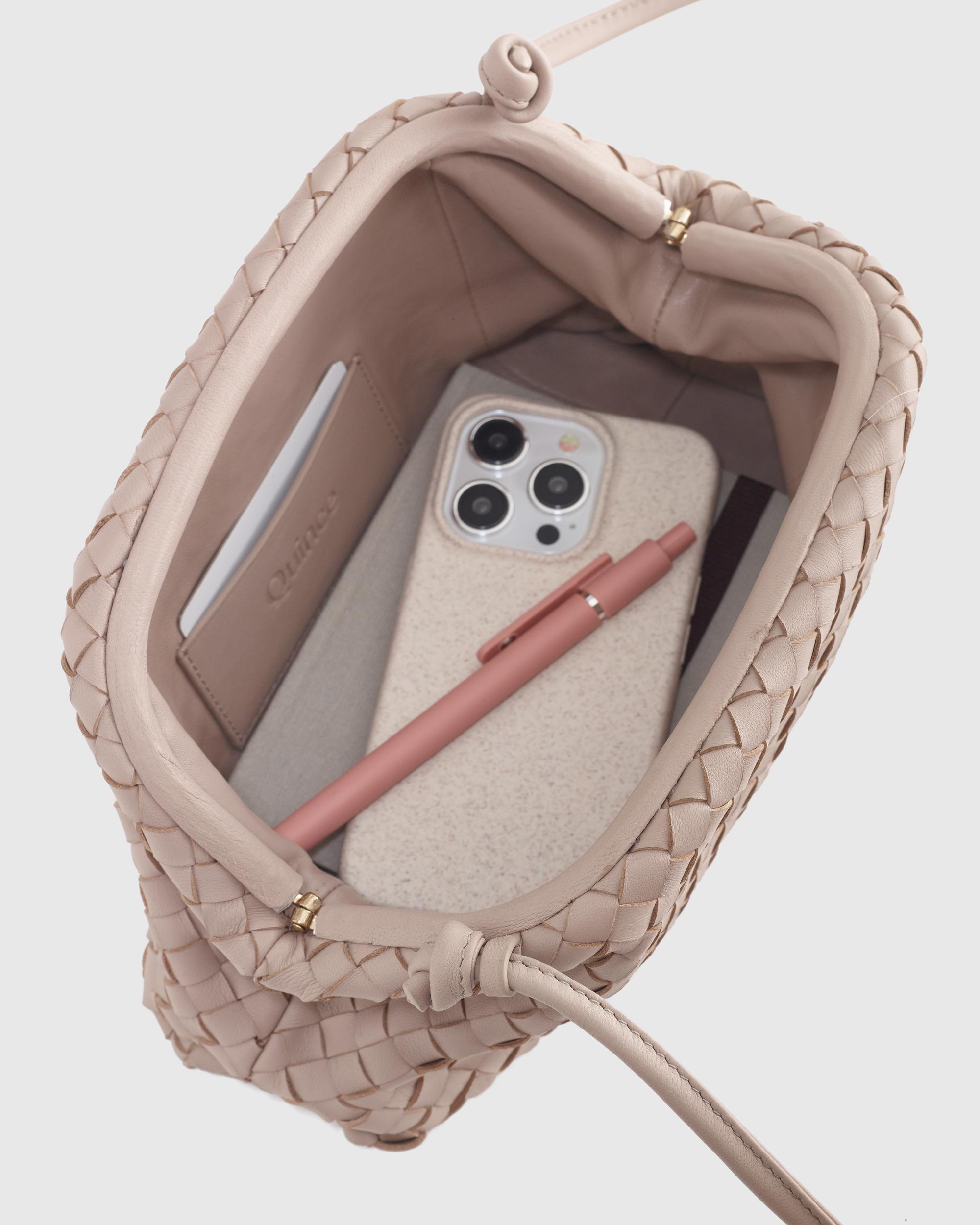 Quince | Women's Italian Leather Handwoven Pouch Crossbody Clutch Product Image