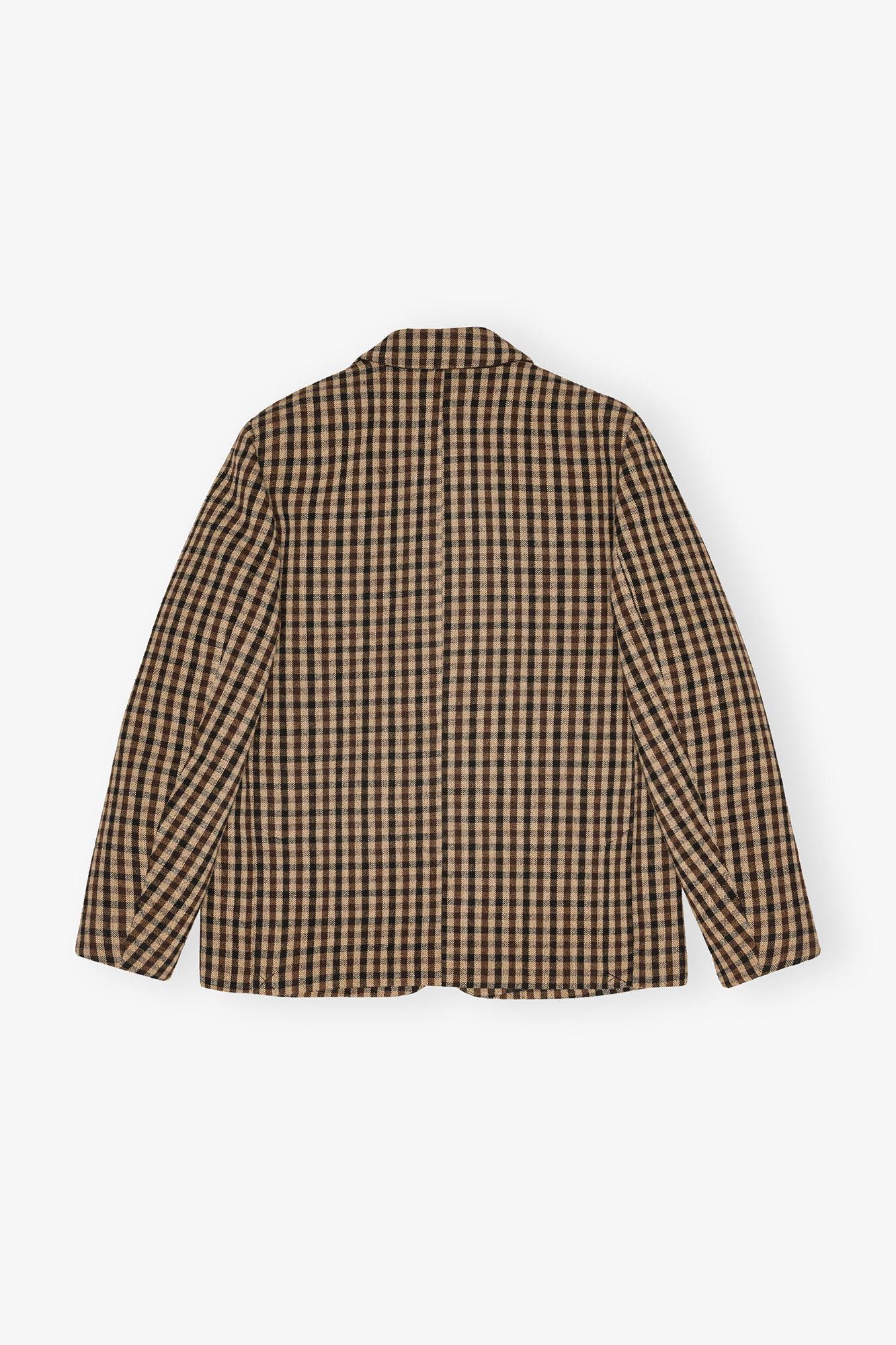 Check Wool Blazer Product Image