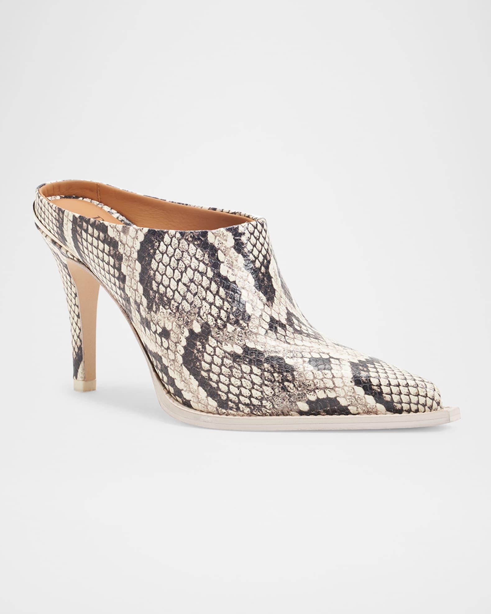 Kelley Python-Embossed Western Mule Pumps Product Image