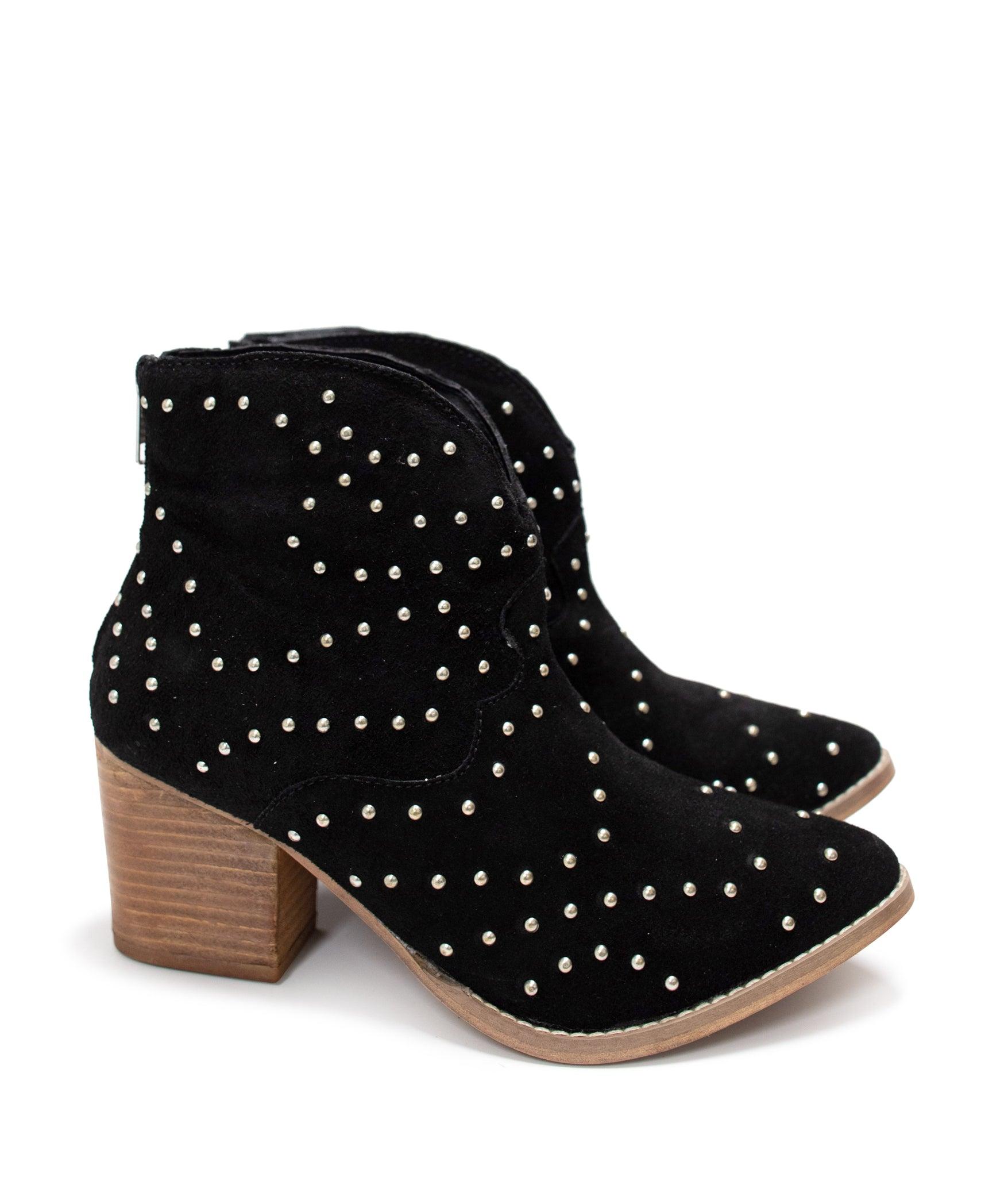 Twilight Studded Heeled Ankle Boot in Denim (Online Exclusive) Product Image