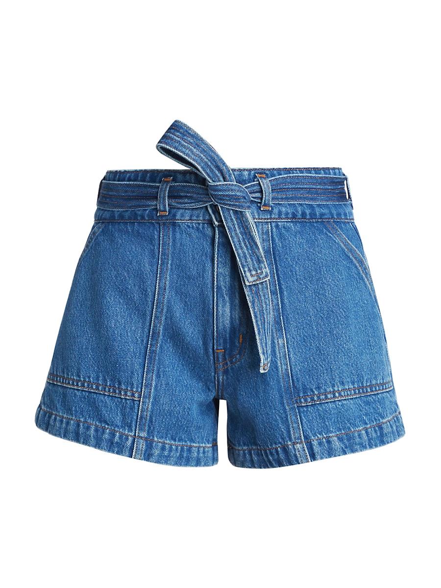 Womens Raye Denim Utility Shorts Product Image