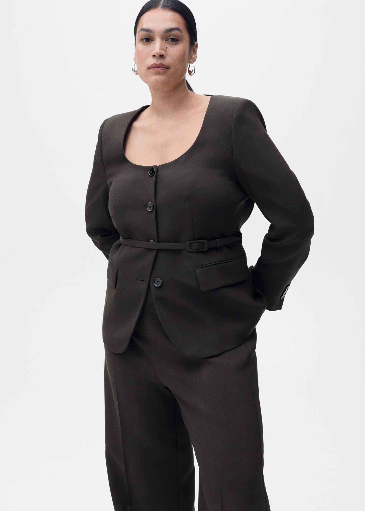 Straight suit trousers - Women | MANGO USA Product Image