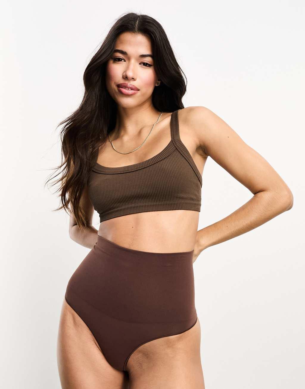 Vero Moda seamless high waisted thong Product Image