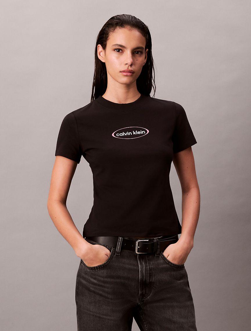 Oval Logo Graphic Slim T-Shirt Product Image