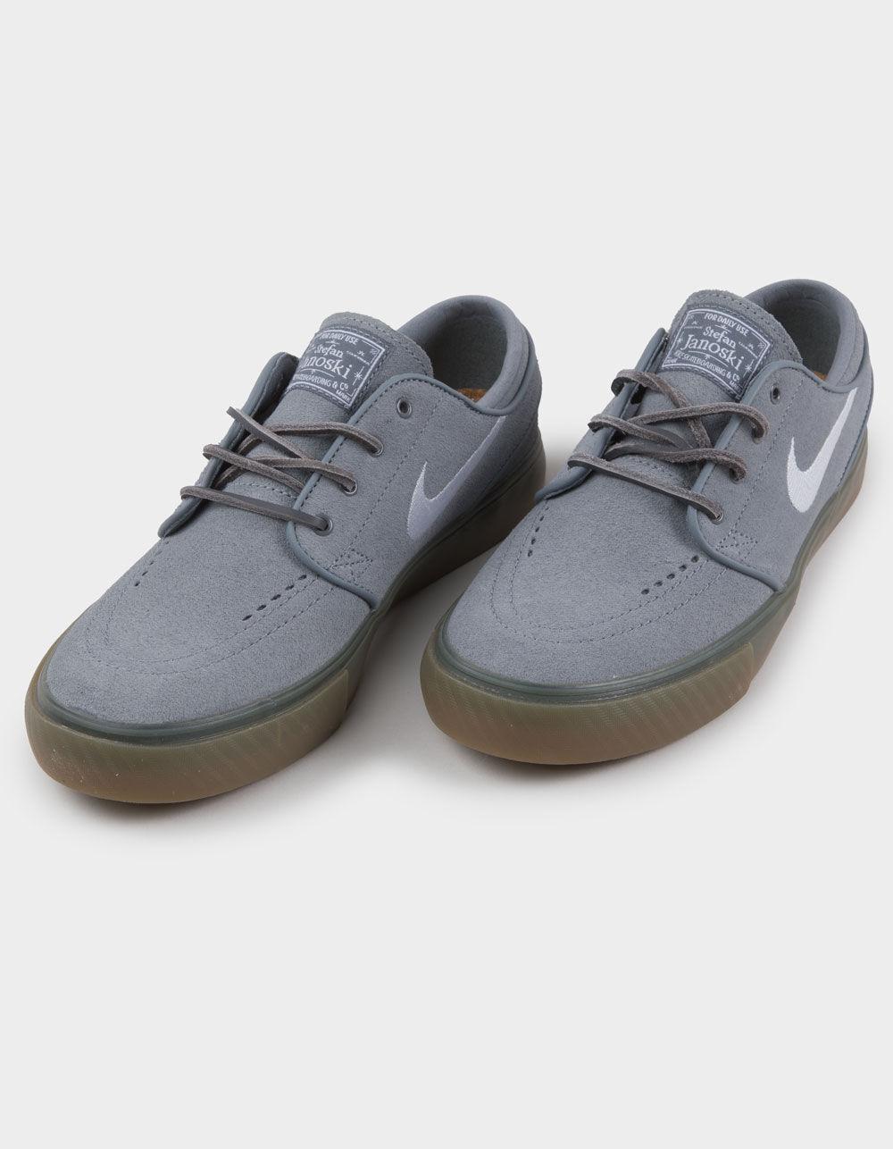 NIKE SB Zoom Janoski OG+ Skate Shoes - GRAY/WHITE Product Image